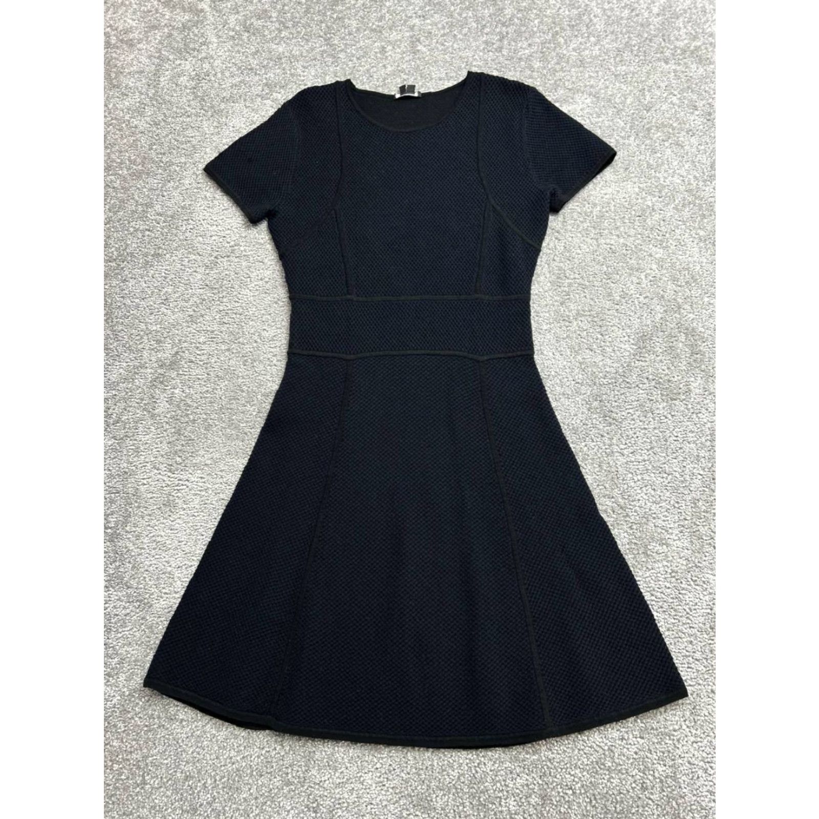 Theory Shirt Womens Small Blue Viscose Knit Fit & Flare Dress Casual,  Party/Cocktail, Knee Length,