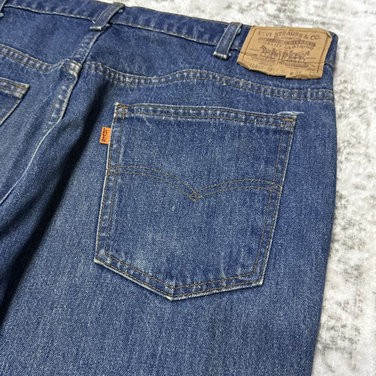 Levi's Vintage 80s Levis 517 Orange Tab Fade Wash Bootcut Jeans Size US 34 / EU 50 - 10 Thumbnail
