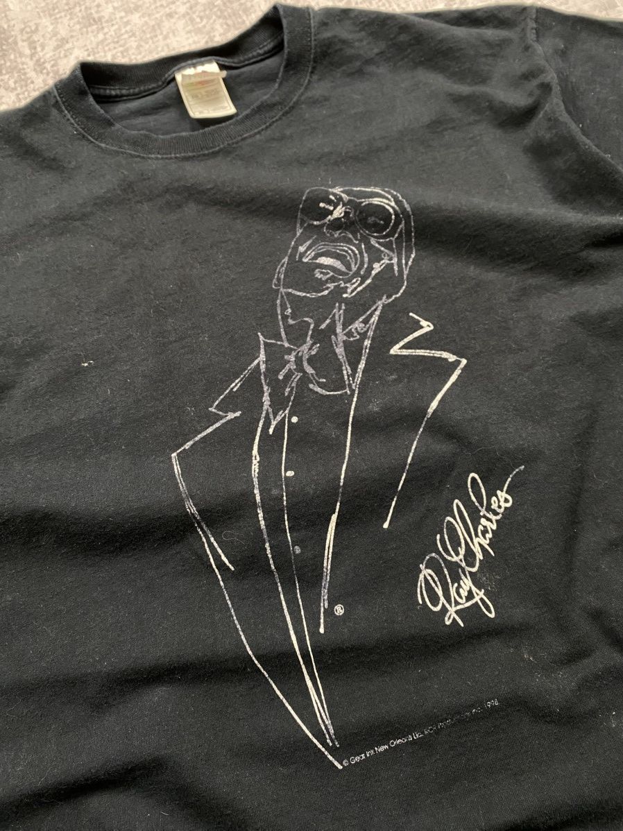 Band Tees Vintage black merch tee Ray Charles 90s Size US XL / EU 56 / 4 - 3 Thumbnail