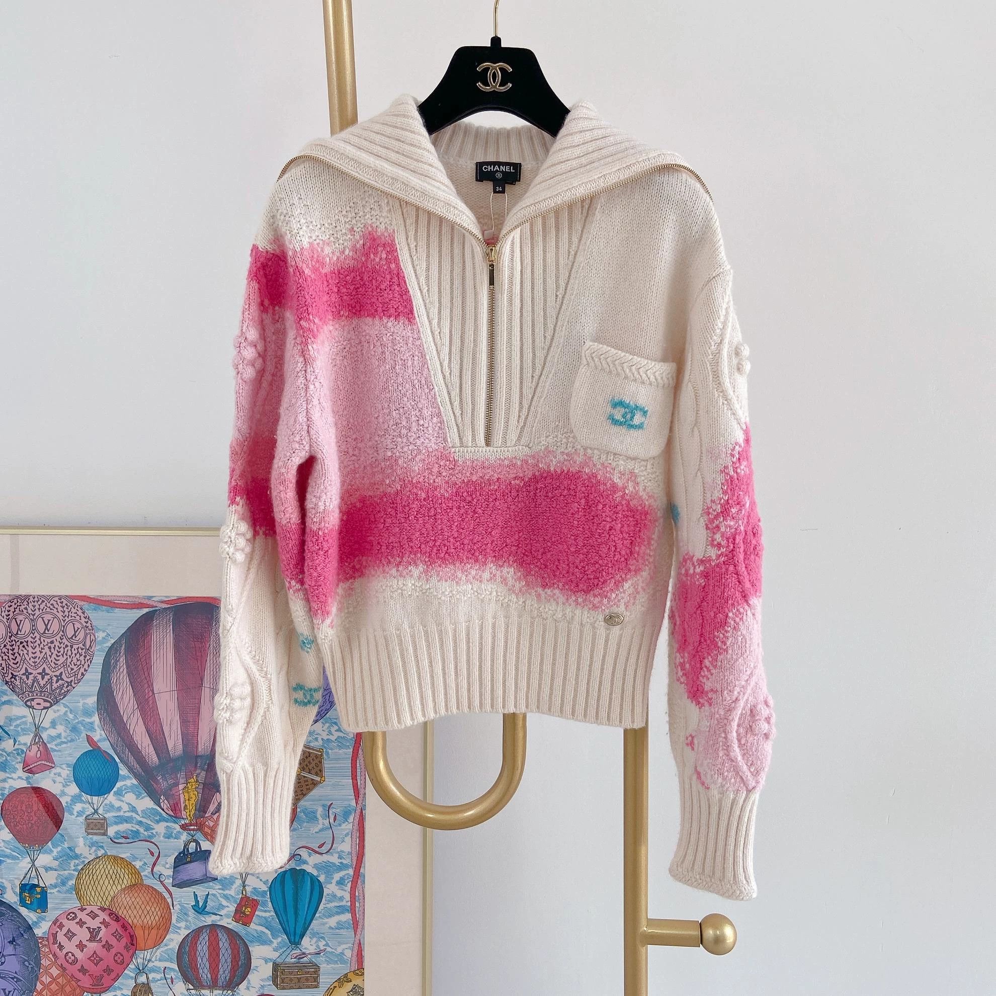 Chanel Chanel Ski Color Blocked Knit Sweater Size 34 Size XS / US 0-2 / IT 36-38 - 2 Thumbnail