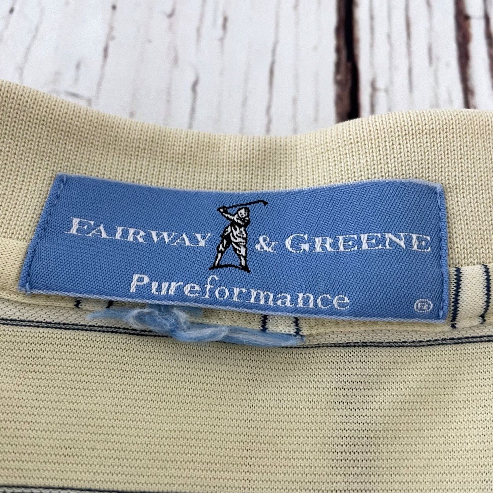 Vintage Fairway & Greene Kapalua Short Sleeve Golf Polo Shirt Striped Men's Large Yellow Shirt Mens Large Yellow Striped Polo Size US L / EU 52-54 / 3 - 3 Thumbnail