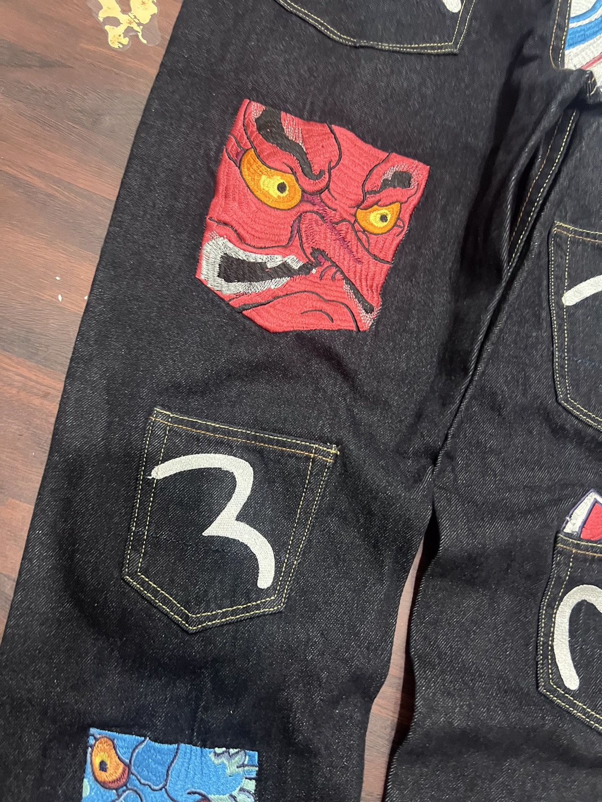 Japanese Brand Crazy rare multipocket Japanese denim ( deadstock) Size US 35 - 4 Thumbnail
