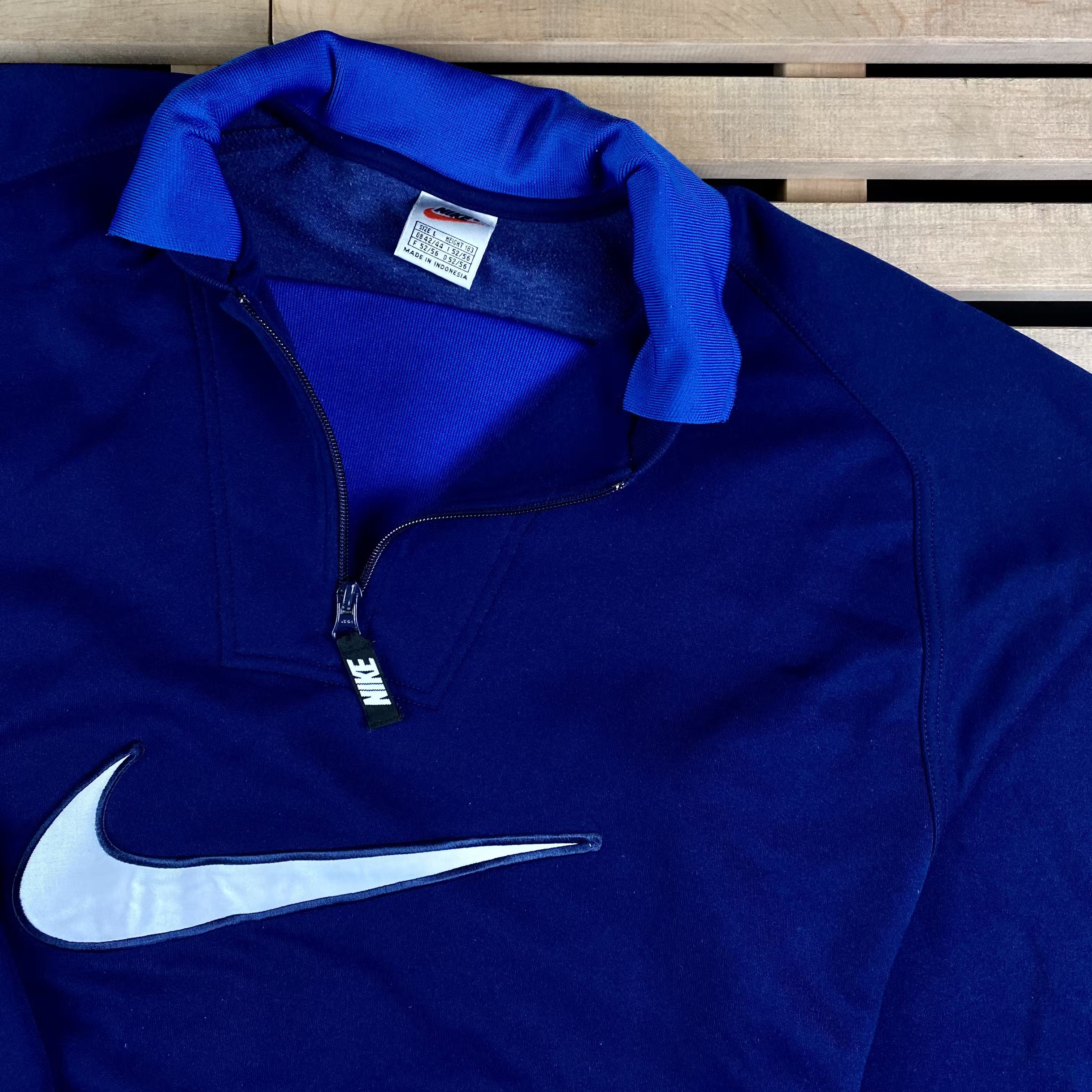Nike × Vintage Mens Sweatshirt Pullover Nike Vintage Big Swoosh Size L Size US L / EU 52-54 / 3 - 2 Thumbnail