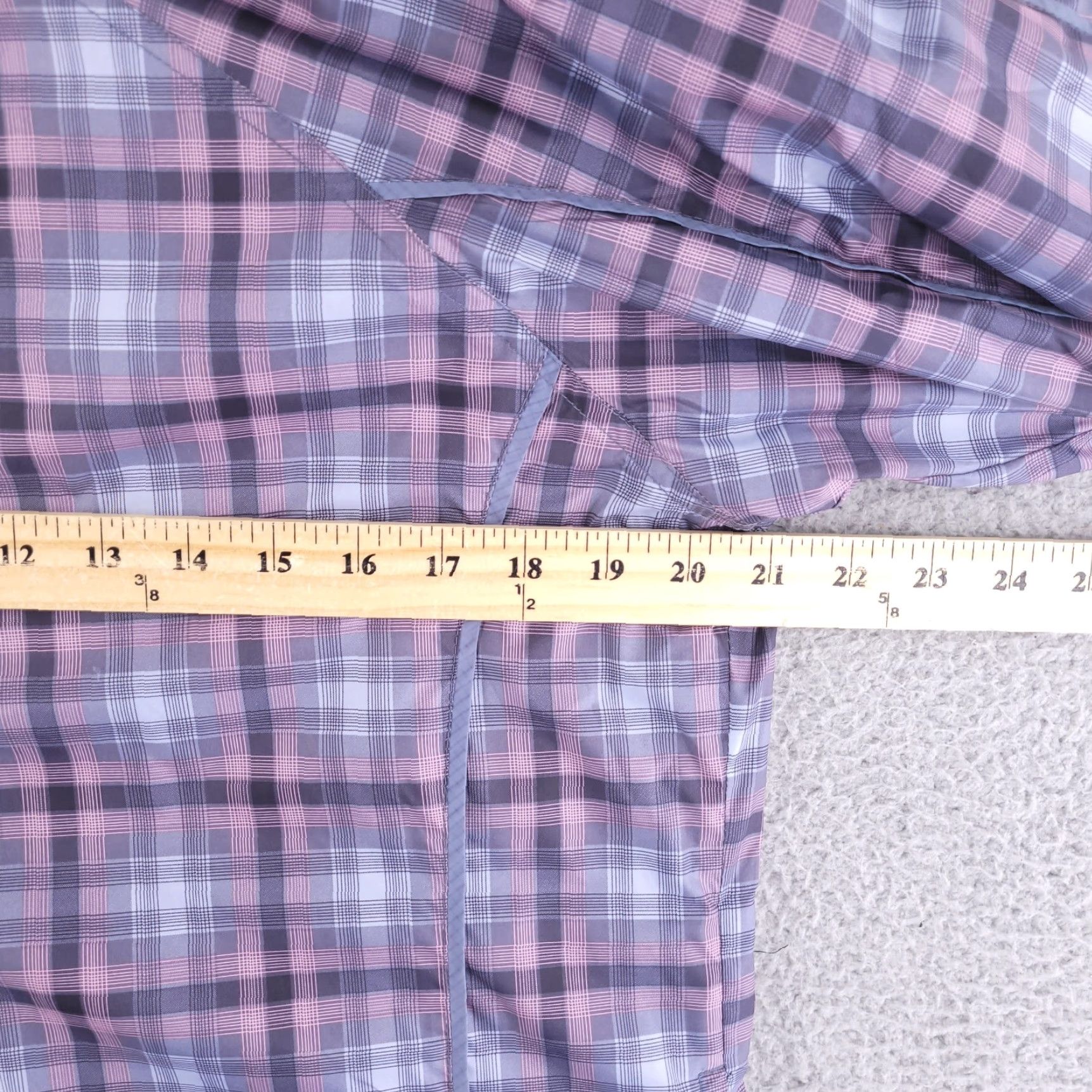 Vintage Sunice Jacket Womens Large Purple Plaid Quarter Zip Sweater Nylon Weather Check Size L / US 10 / IT 46 - 6 Thumbnail