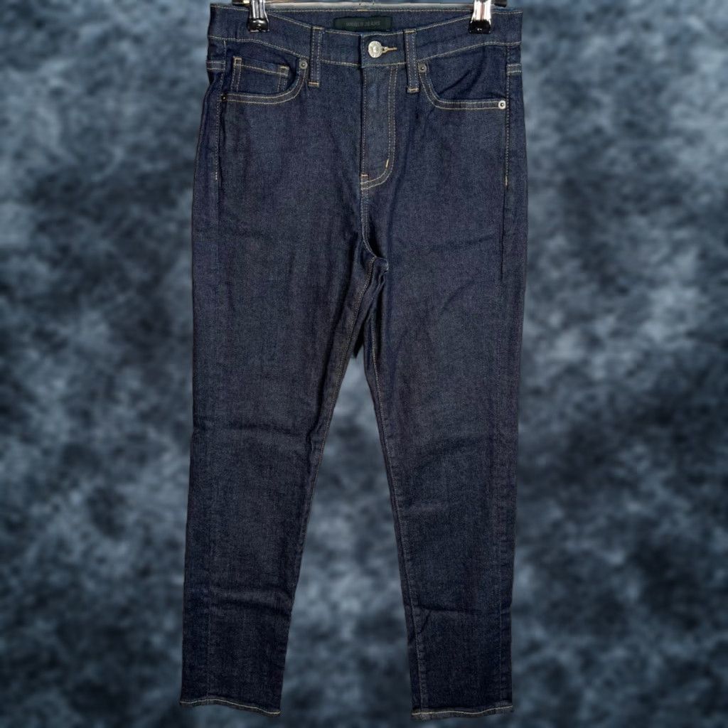 Uniqlo VINTAGE Uniqlo Jeans Women Dark Wash Skinny 24 Cotton Spandex Denim Adult Womens 27 Inseam Dark Blue 8/10 Mens? Size 42" / US 20 - 1 Thumbnail