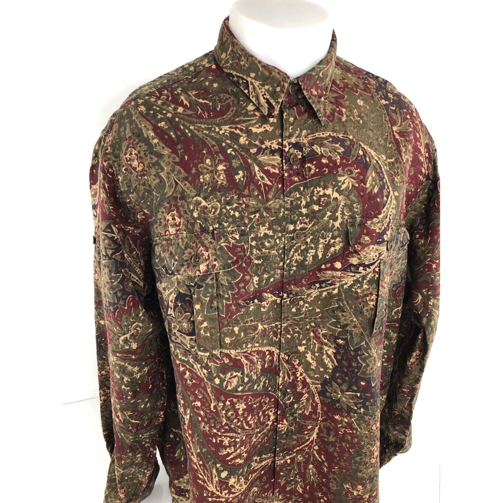 Polo Ralph Lauren POLO / RALPH LAUREN - SILK / LINEN Floral Paisley Mens XL Shirt Size US XL / EU 56 / 4 - 3 Thumbnail