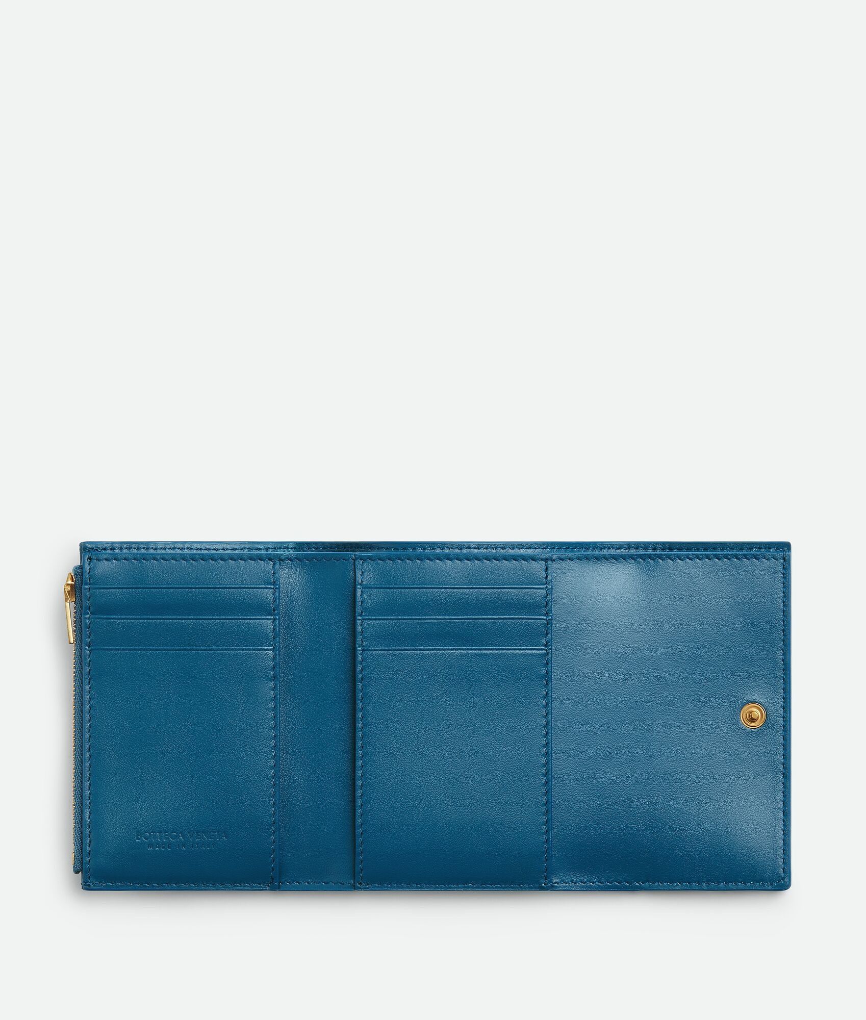 Bottega Veneta o1n1vont0425 Size: OS / Cassette Tri-Fold Zip Wallet in Blue Size ONE SIZE - 2 Thumbnail