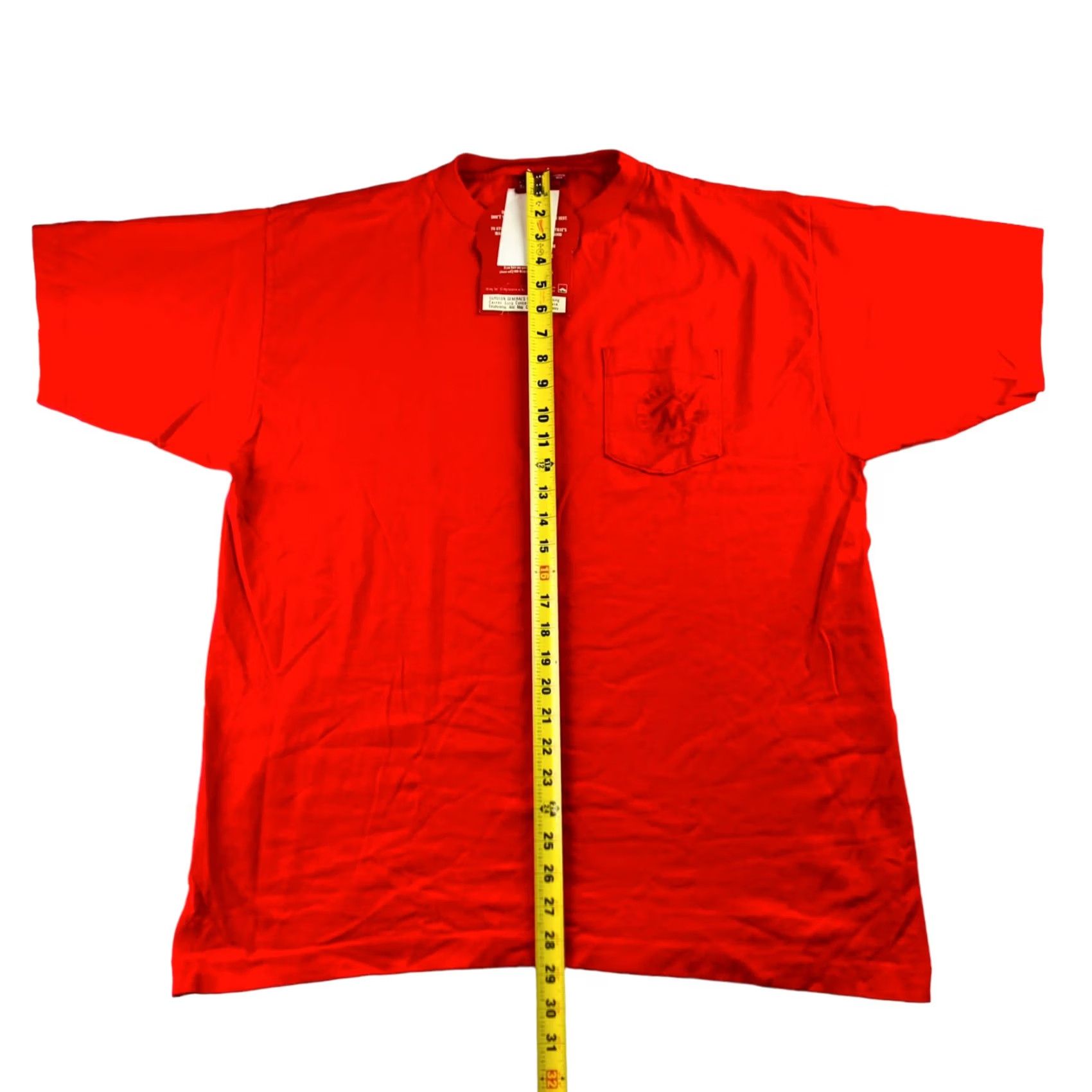 Marlboro VINTAGE Marlboro Men's Crewneck S/S Pocket T-Shirt Red One Size Size US M / EU 48-50 / 2 - 7 Thumbnail