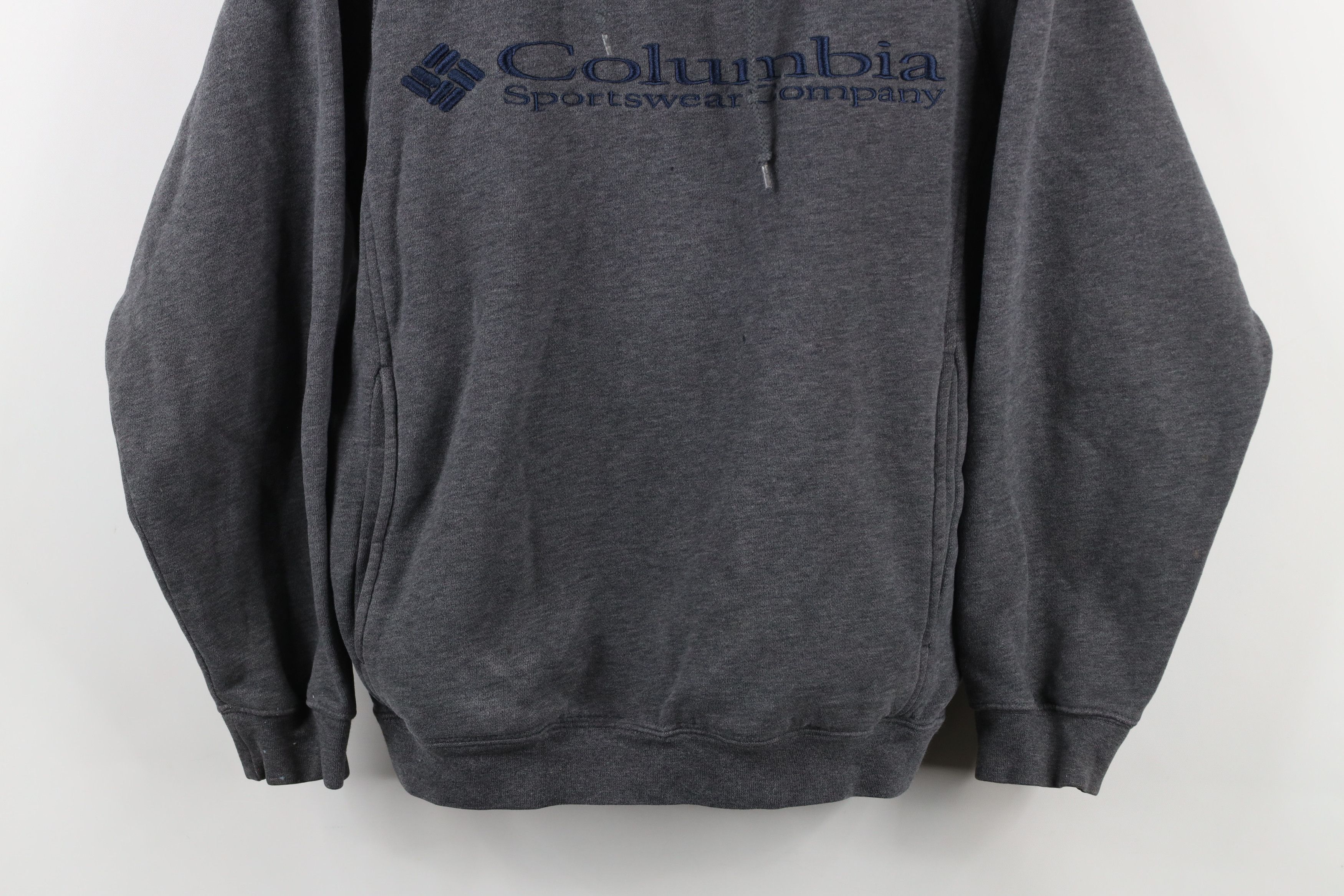 Columbia × Vintage Vintage 90s Columbia Faded Spell Out Hoodie Sweatshirt Gray Size US M / EU 48-50 / 2 - 3 Thumbnail