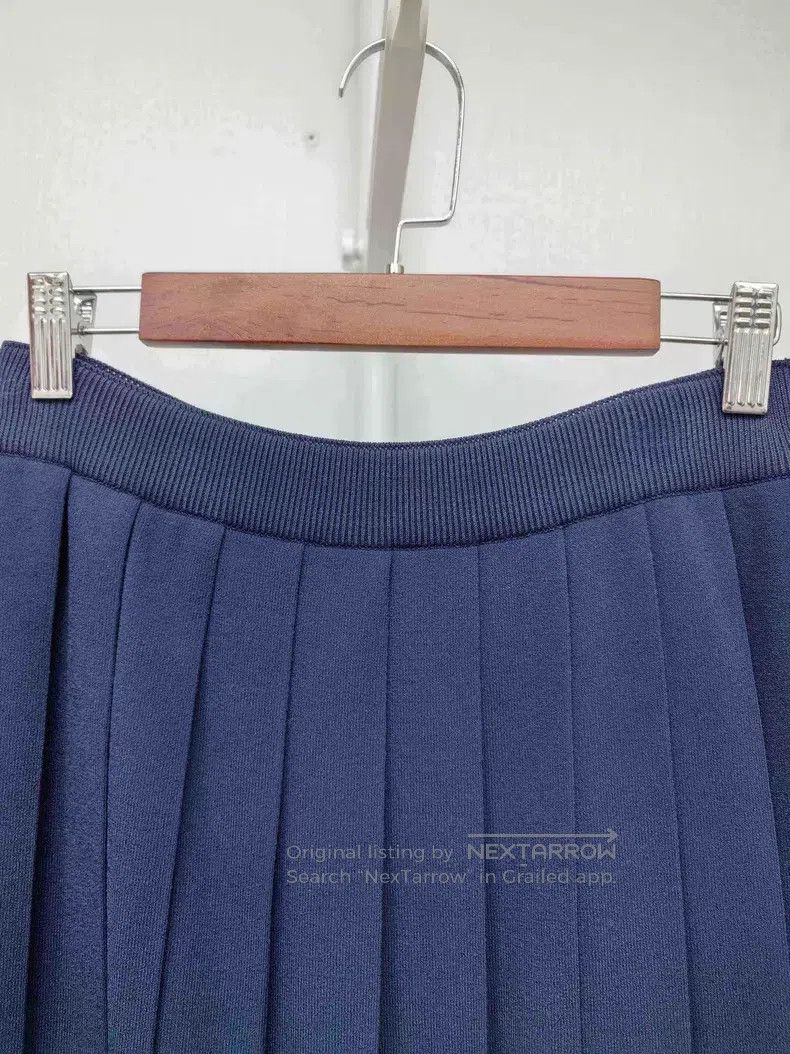 Thom Browne Thom Browne Navy Blue Knit Pleated Skirt Size 26" / US 2 / IT 38 - 3 Thumbnail