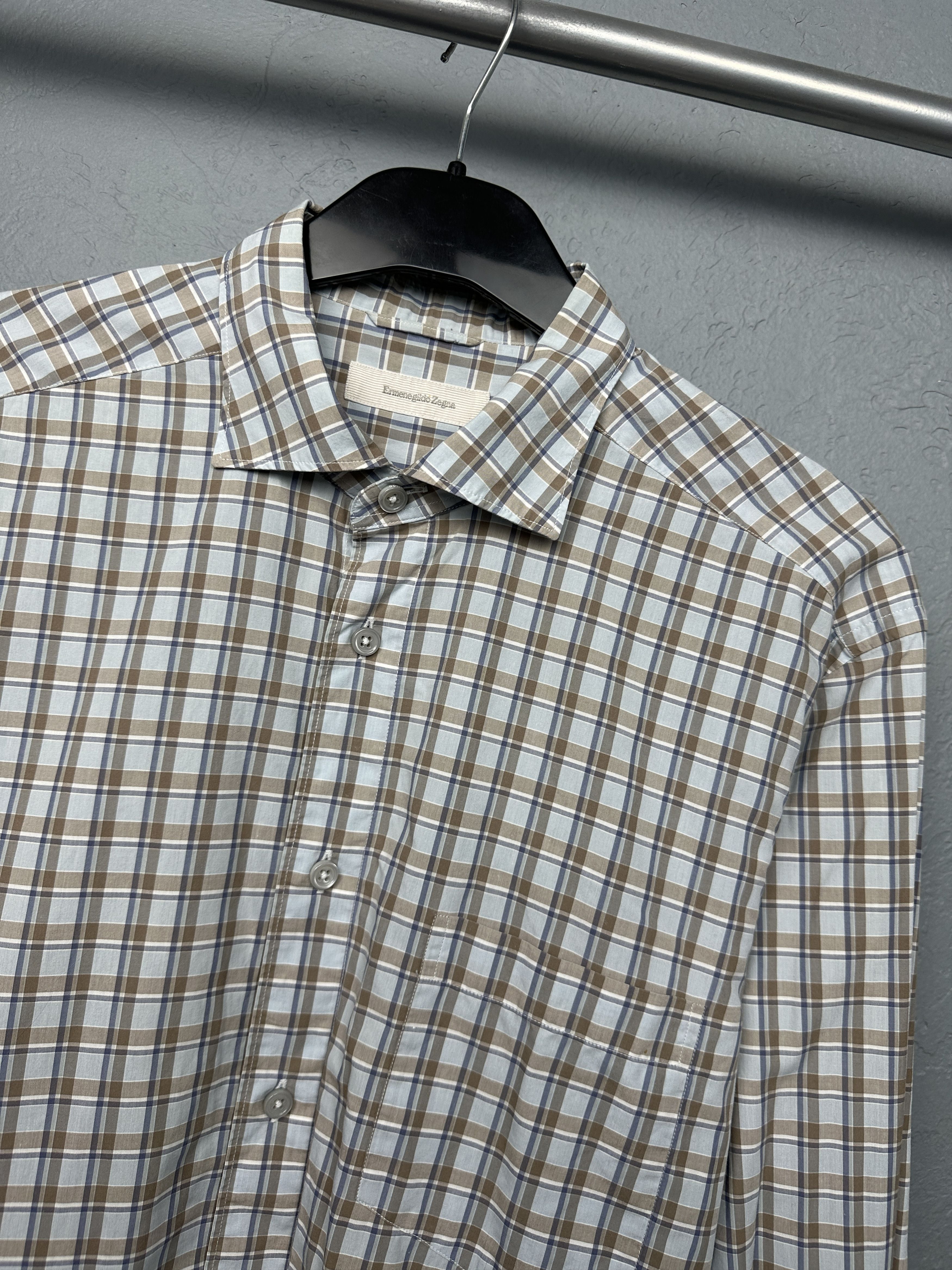 Ermenegildo Zegna Ermenegildo Zegna Vintage Mens Long Sleeve Shirt Size US L / EU 52-54 / 3 - 2 Thumbnail