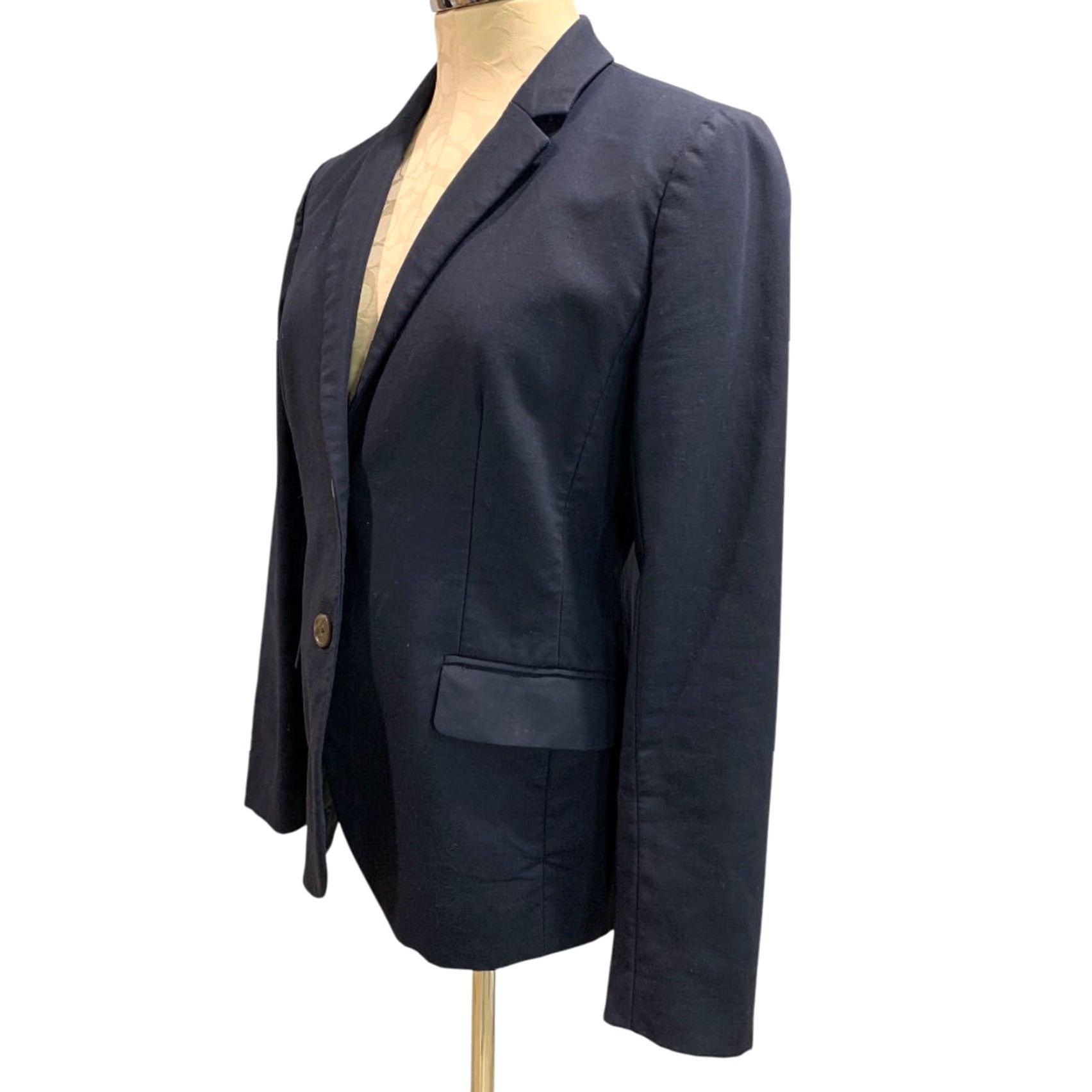 J.Crew VINTAGE J.Crew Navy Blue Schoolboy Blazer Cotton 21324 Womens Size 8 Blazer Size M / US 6-8 / IT 42-44 - 4 Thumbnail