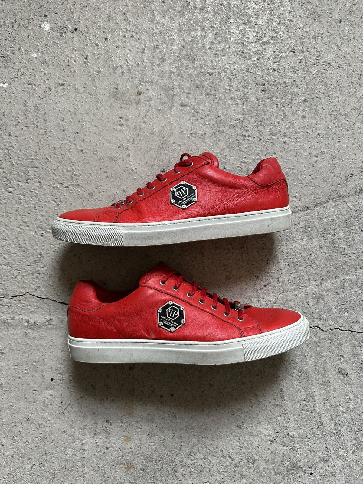 Philipp Plein Philipp Plein P18S red Rare Luxury Sneakers Size US 11.5 / EU 44-45 - 1 Thumbnail