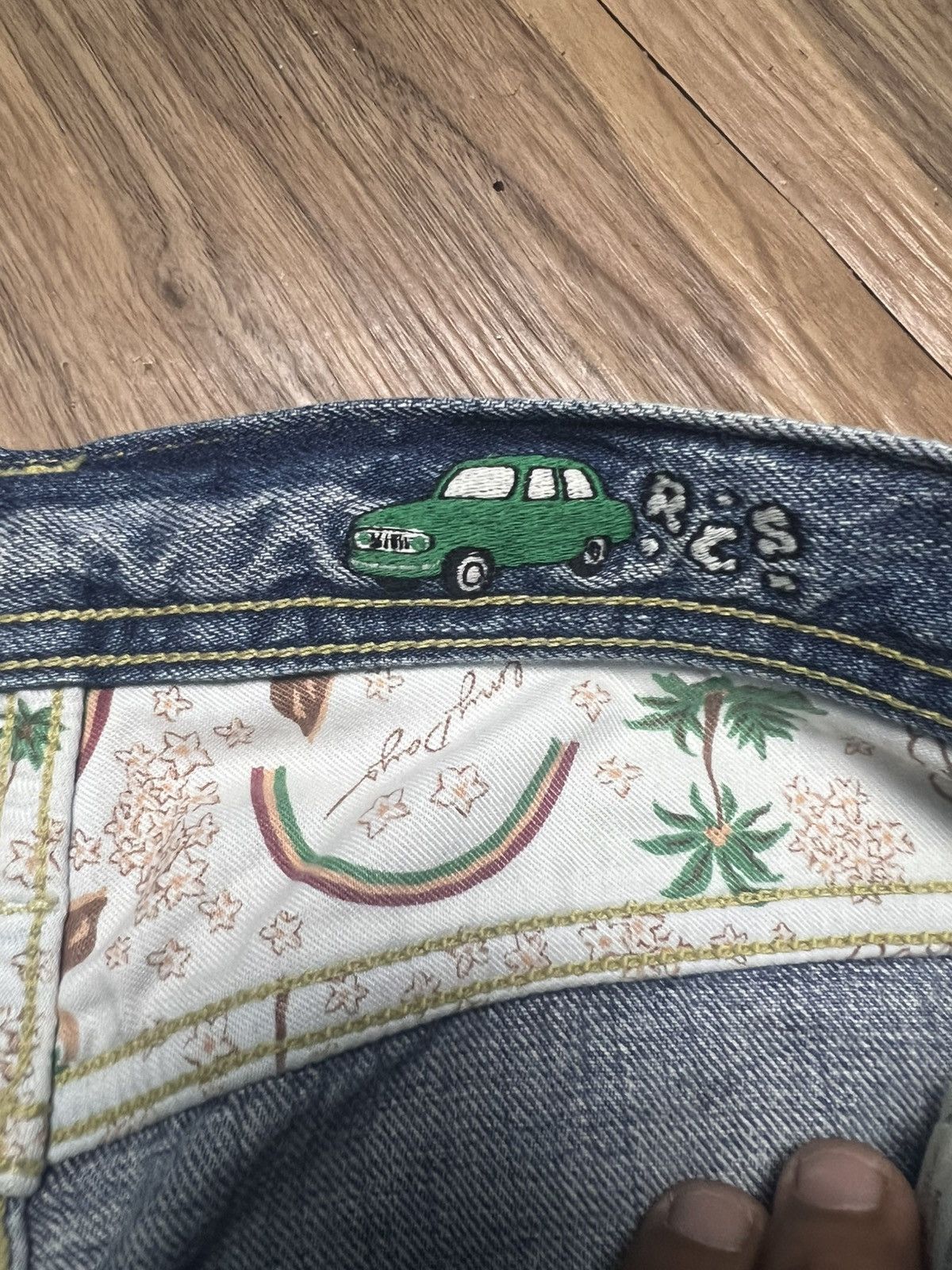 Japanese Brand Rodeo Crowns Japan Premium Distressed Denim Jeans (43) Size US 30 / EU 46 - 10 Thumbnail