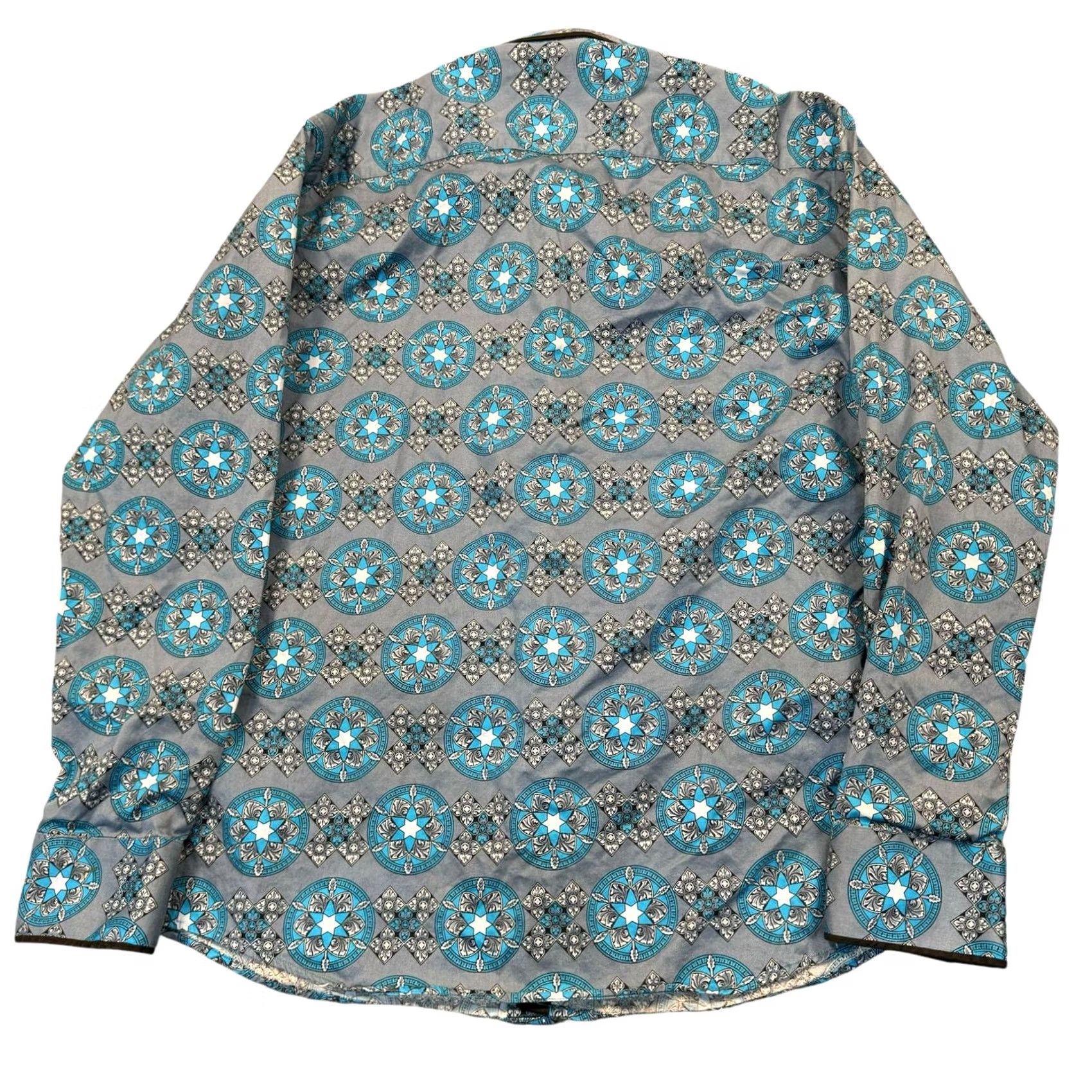 Vintage Barabas Shirt Men 2XL Geometric Long Sleeve All Over Print Cotton Preppy Shirt Size US XXL / EU 58 / 5 - 8 Thumbnail