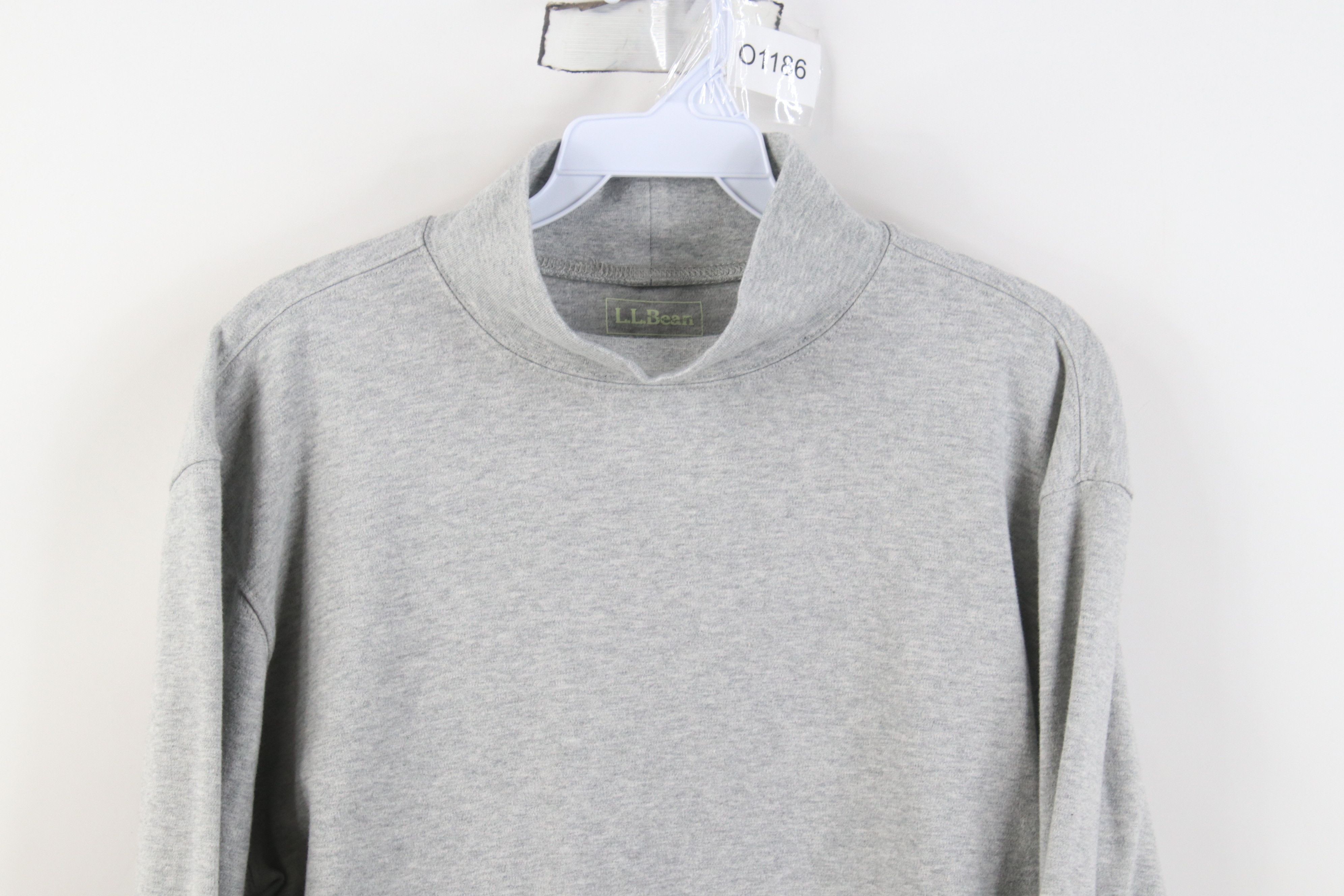 L.L. Bean Vintage Y2K LL Bean Mock Neck Long Sleeve T-Shirt Gray Size US M / EU 48-50 / 2 - 2 Thumbnail
