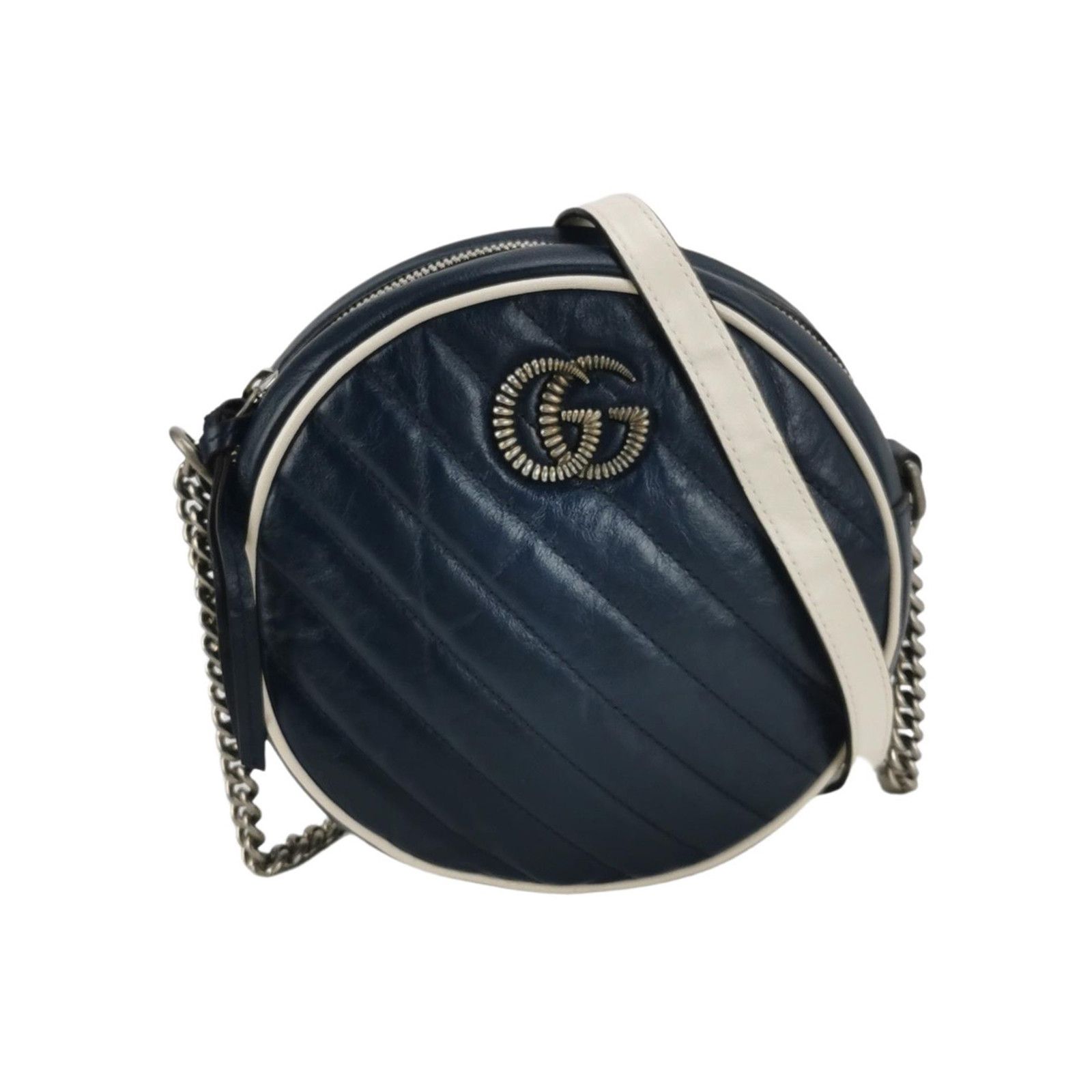 Gucci Gucci GG Marmont Round Leather Shoulder Bag ONE SIZE Size ONE SIZE - 1 Thumbnail