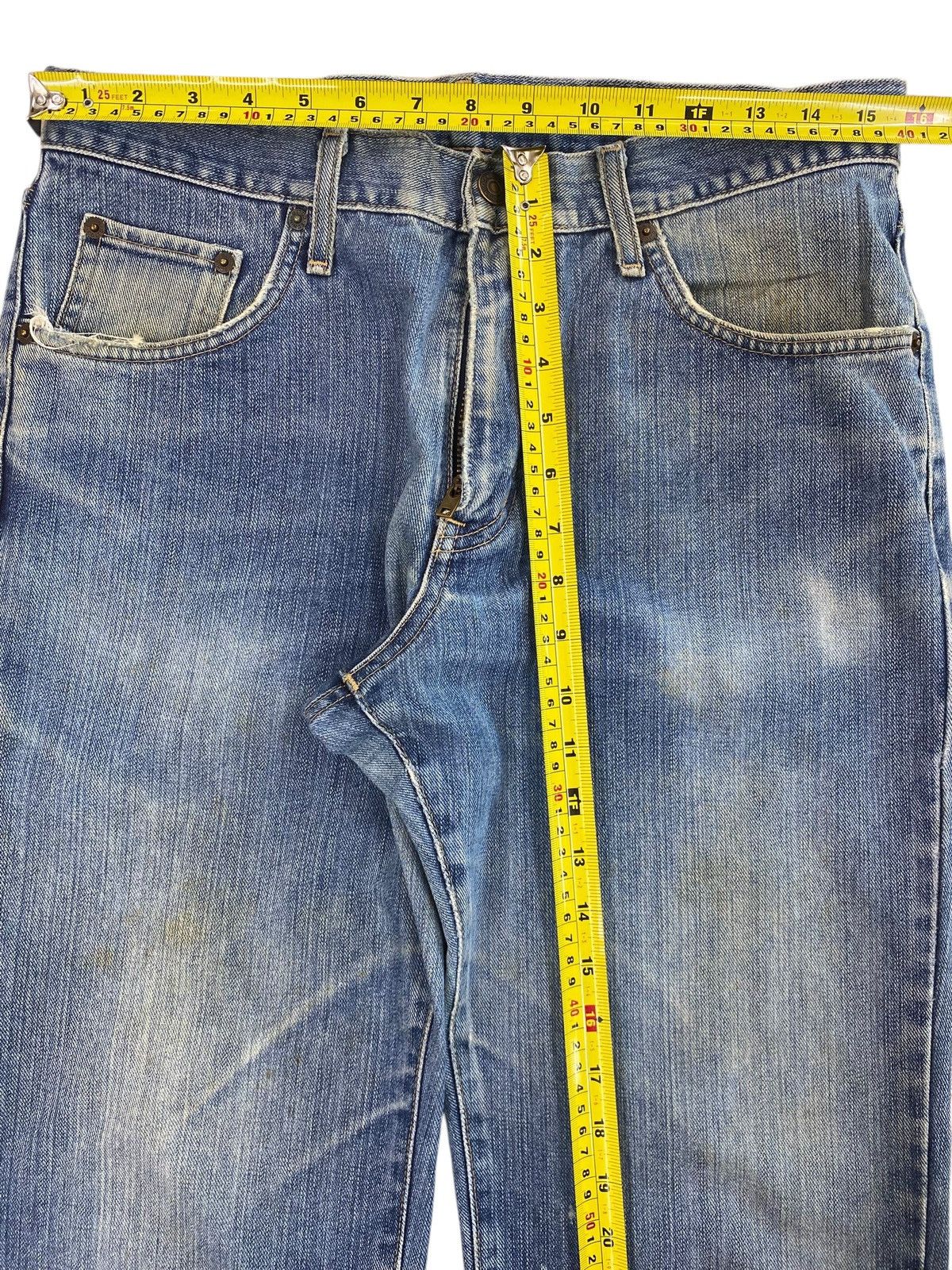 Edwin Edwin Faded Wash Whiskered Style Straight Leg Jeans Size US 31 - 6 Thumbnail