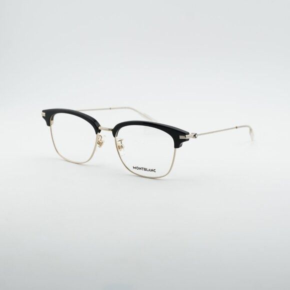 Montblanc Montblanc MB0141OK 002 Eyeglasses Gold/Black 53mm Square Size ONE SIZE - 9 Thumbnail