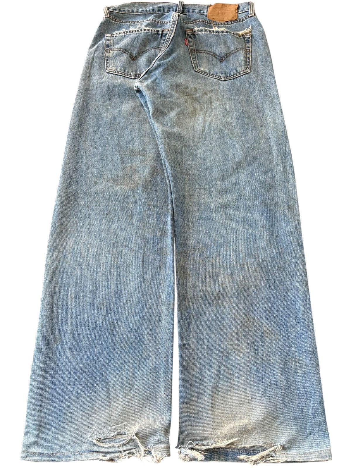 Levi's Vintage 90s Levis 513 Mud Wash Distressed Baggy Jeans Size US 32 / EU 48 - 2 Thumbnail