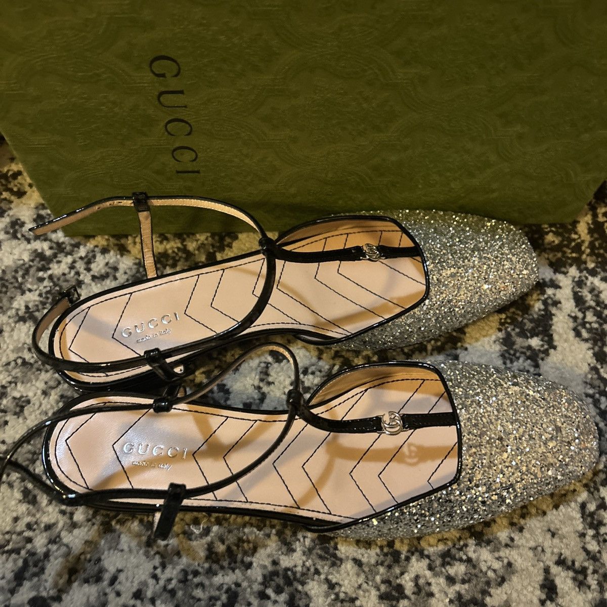 Gucci Gucci Glitter Double G Ballet Flat size 40 Size US 10 / IT 40 - 5 Thumbnail