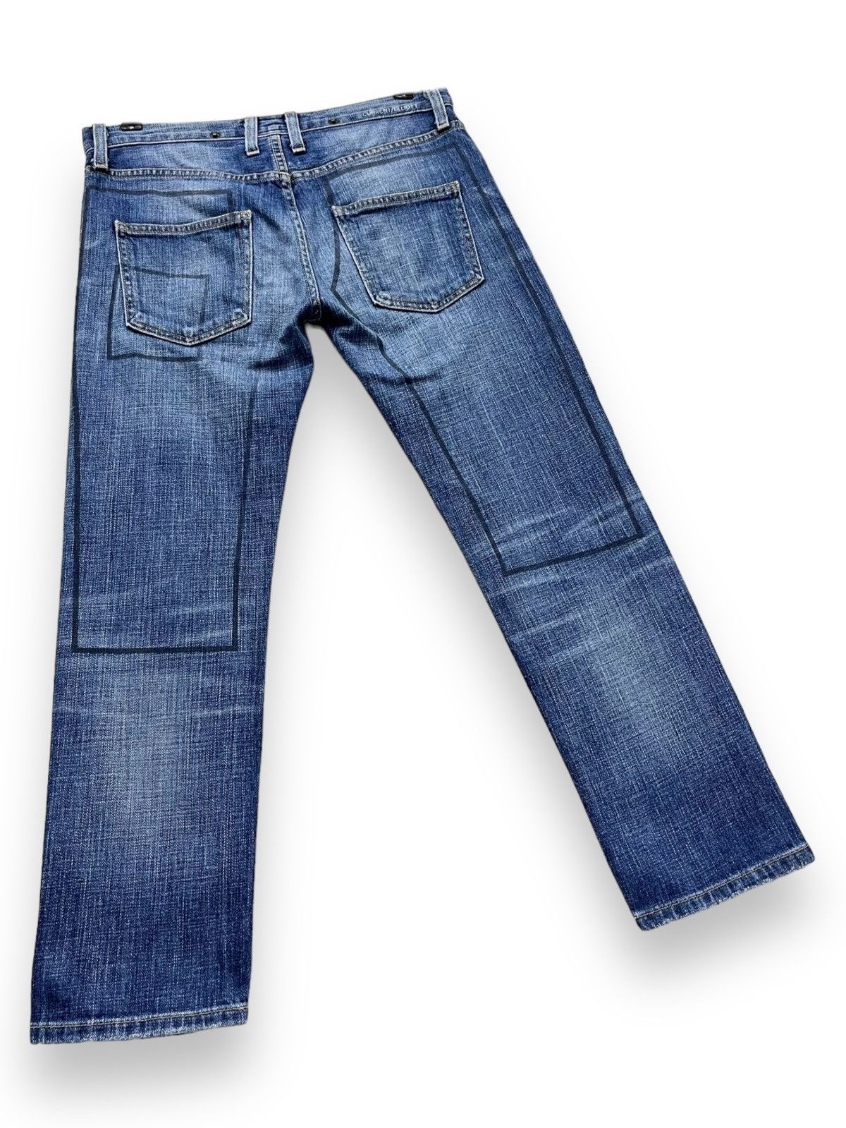Current/Elliot 🔥Vtg MARNI CURRENT/ELLIOT LOVED W/LINE PRINT Cropped Jeans Size US 30 / EU 46 - 7 Thumbnail