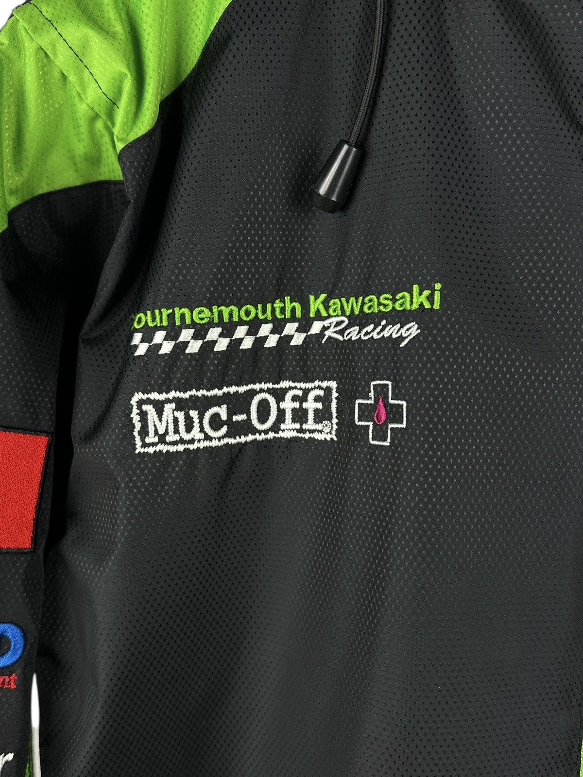 Vintage Kawasaki Quattro Plant Clinton Racing Jacket Full Zip Hooded Size US XS / EU 42 / 0 - 7 Thumbnail