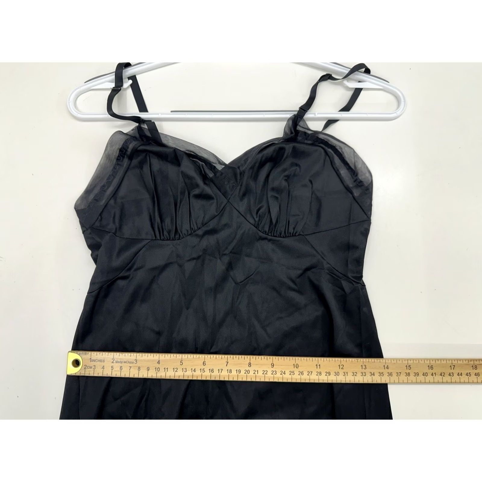 Vintage VINTAGE Unbranded Womens Nightgown Sleeveless Black Silk Sleepwear VTG Size ONE SIZE - 6 Thumbnail