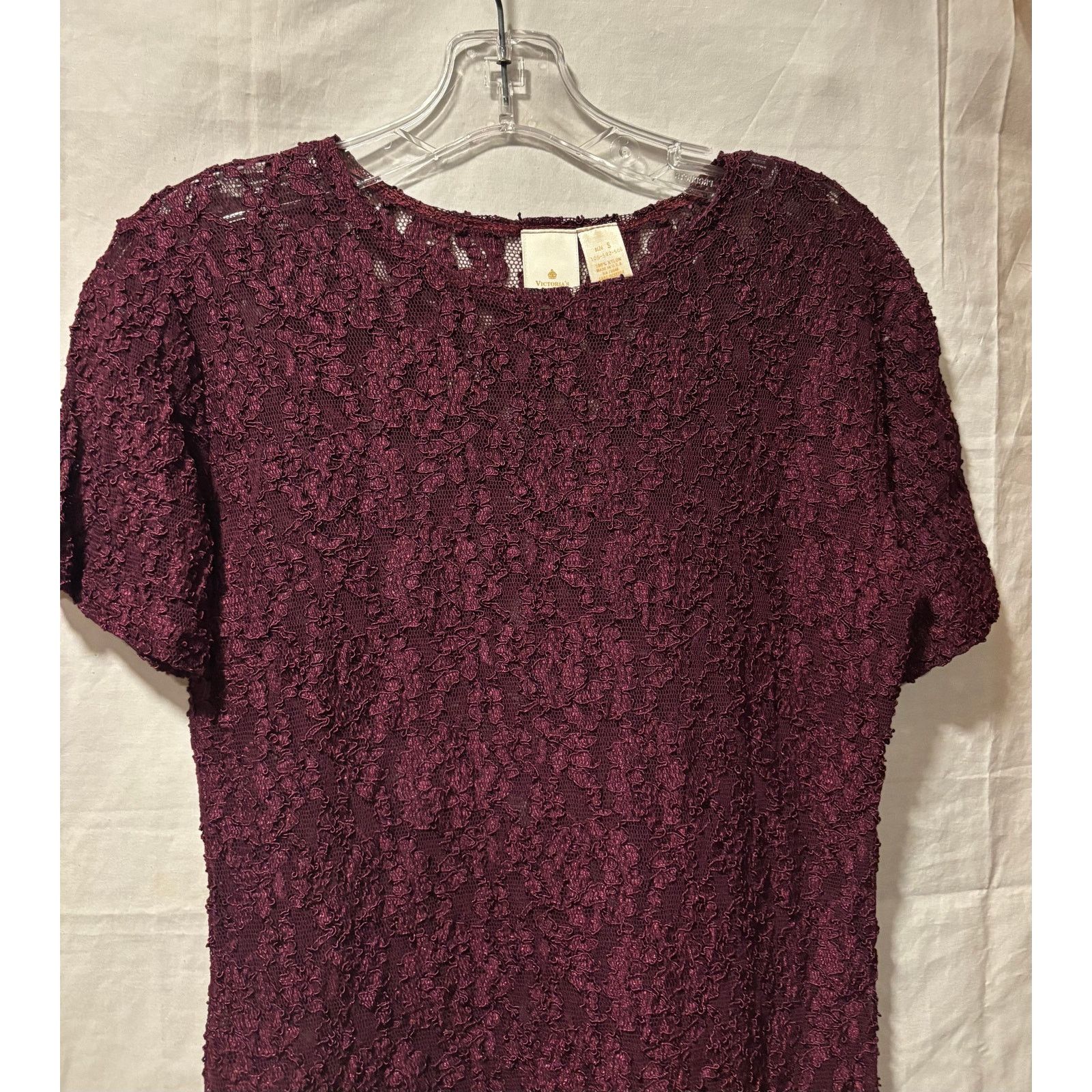 Victoria's Secret Victoria's Secret Vintage Plum Purple Stretch Lace Top Size S / US 4 / IT 40 - 3 Thumbnail