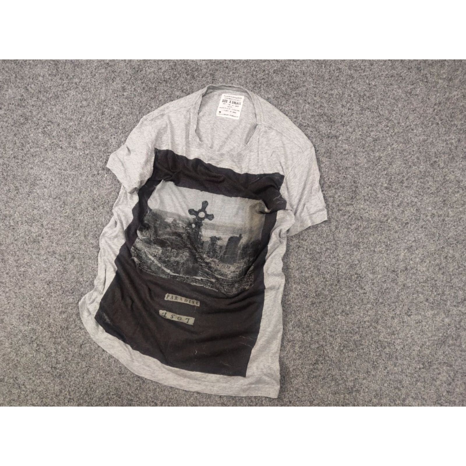 Allsaints Allsaints Spitalfields T-Shirt Gray Logo Art Skull Shirt Mens XS Casual Graphic Print Short Sleeve Crew Neck Size US XS / EU 42 / 0 - 3 Thumbnail