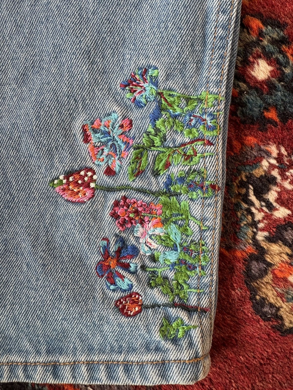 Louis Vuitton Louis Vuitton Floral Denim Size US 34 / EU 50 - 6 Thumbnail