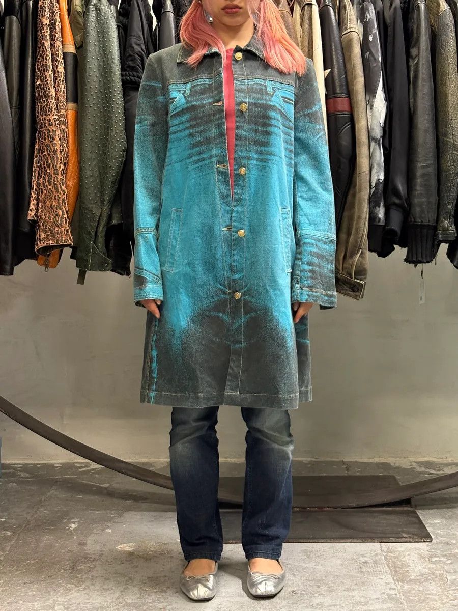 Roberto Cavalli AW2003 Roberto Cavalli Trompe loeil Pockets Blue Jacket Size M / US 6-8 / IT 42-44 - 2 Thumbnail