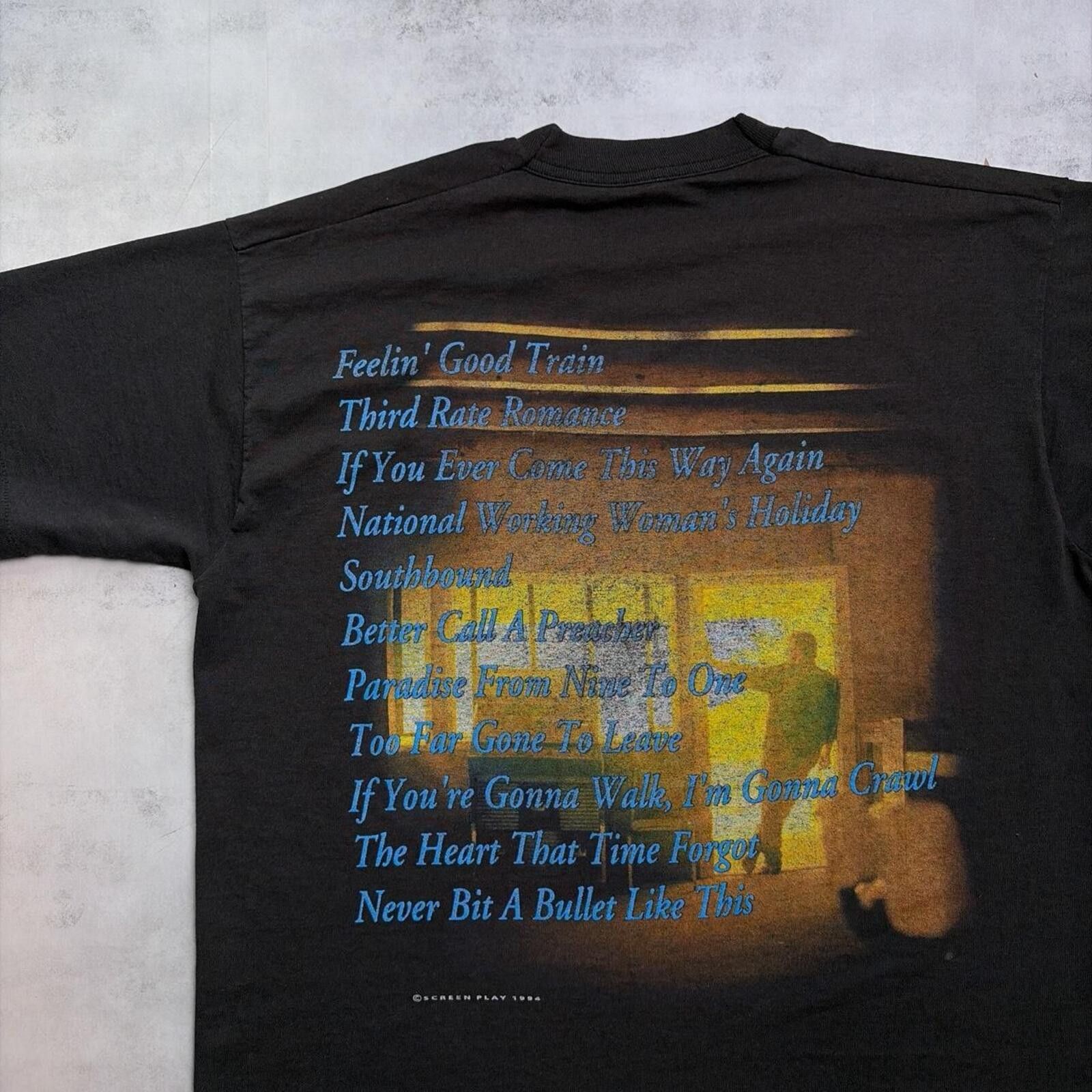 Fruit Of The Loom Vintage Sammy Kershaw Feeling Good Train Country T-Shirt Size US L / EU 52-54 / 3 - 4 Thumbnail