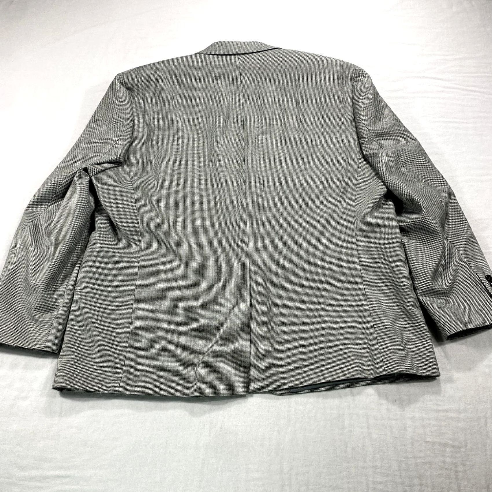 Ralph Lauren Lauren Ralph Lauren Blazer Men 48 Regular Gray Polyester Tweed Notch Lapel 2-Button Front Flat Front Jacket Single-Breasted Vintage No Size 48R - 2 Thumbnail