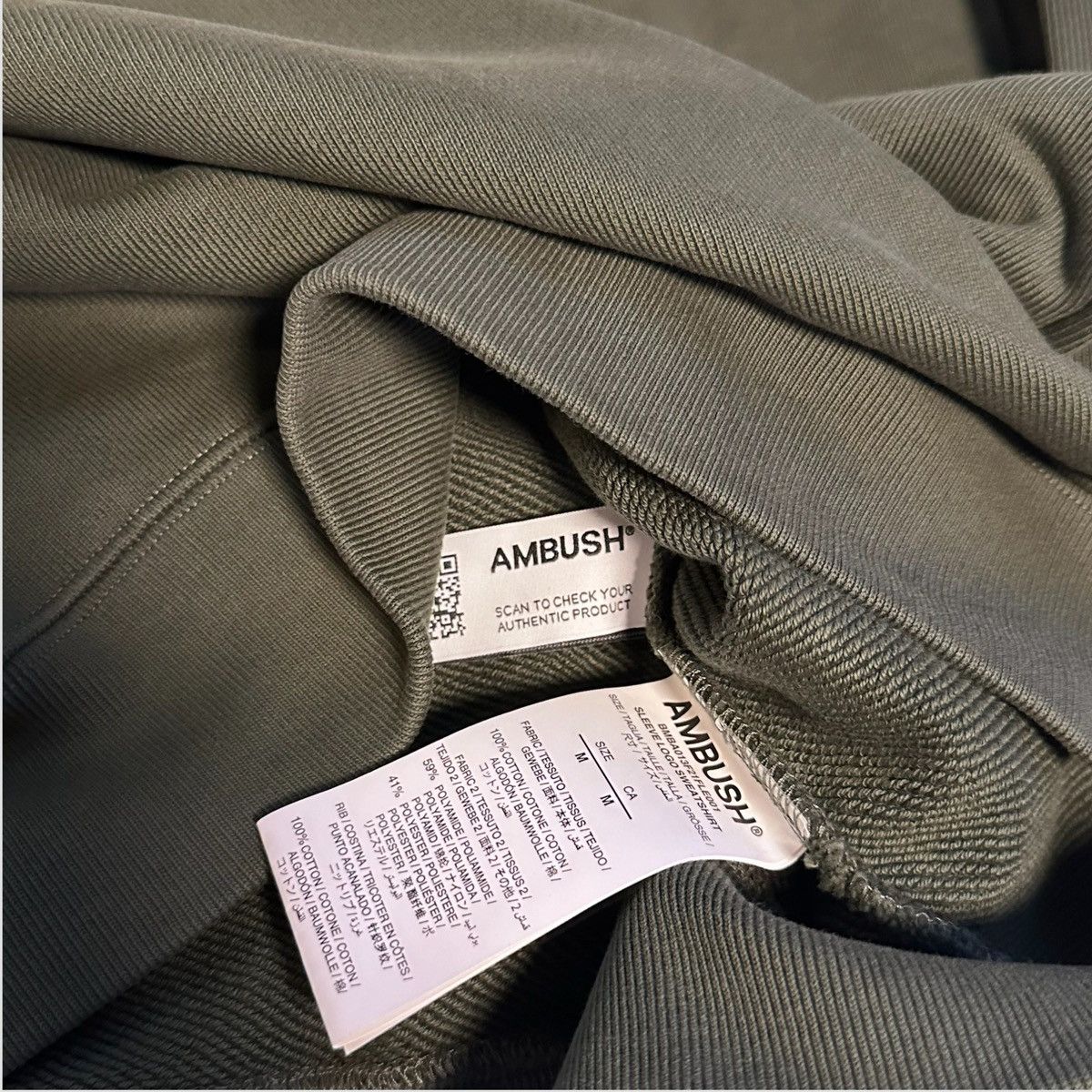 Ambush Design Ambush Sleeve Logo Sweatshirt Thyme Size US M / EU 48-50 / 2 - 11 Thumbnail