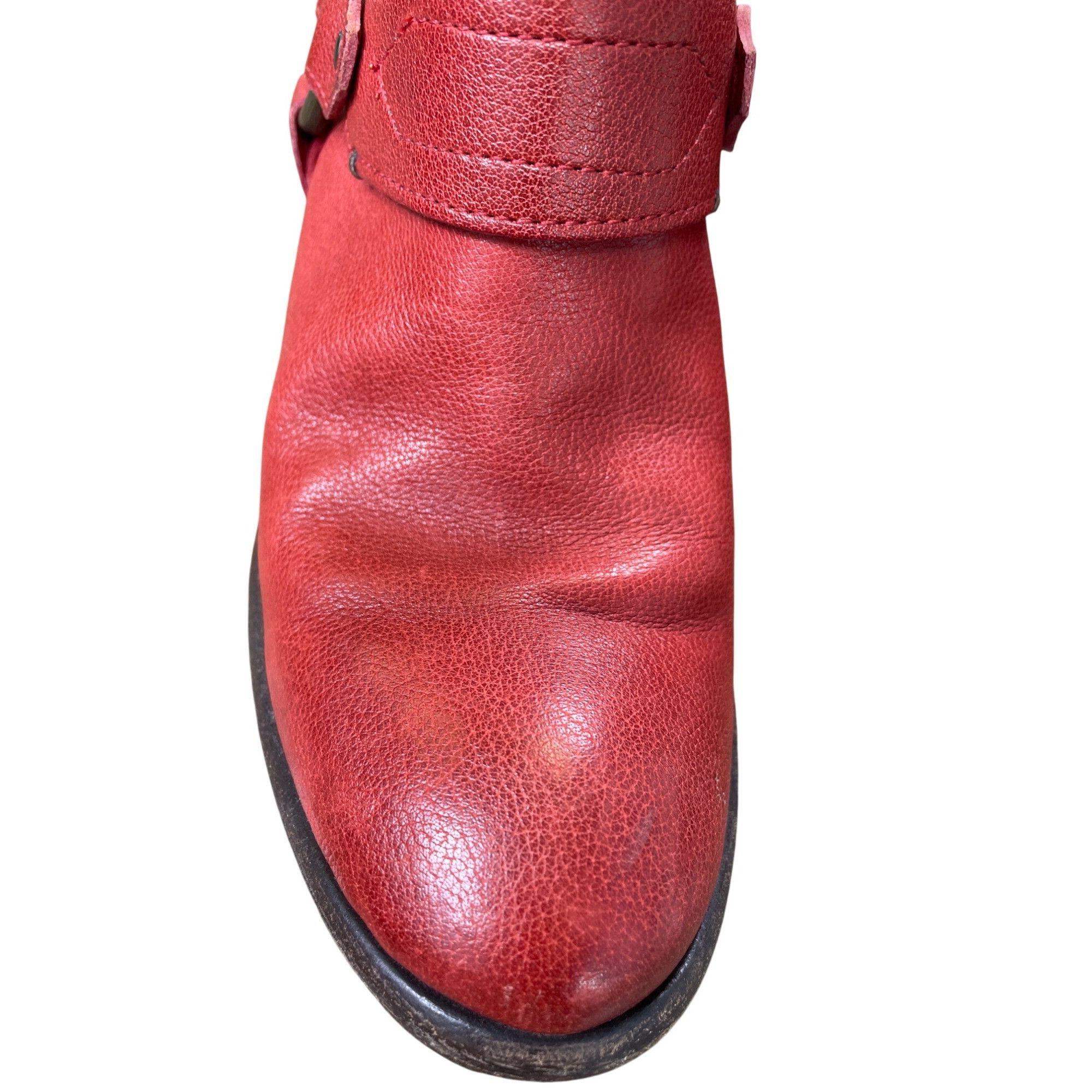 Frye Frye Vintage womans Leather Red Harness Mules Booties shoes Size US 7 / IT 37 - 12 Thumbnail