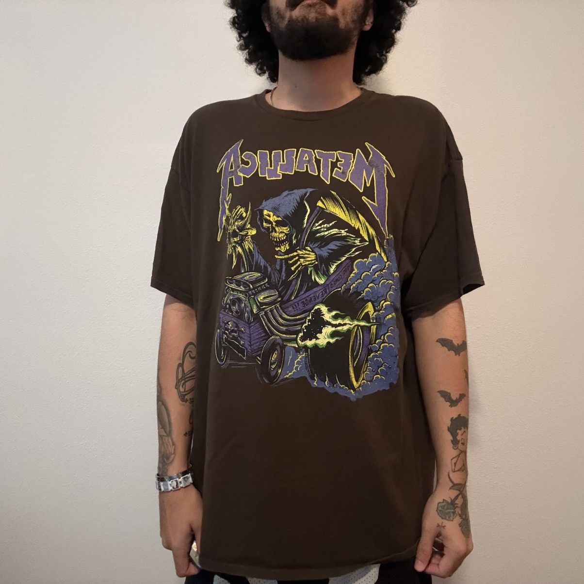 Other Vintage Y2K/2000s Grunge Brown Metallica Streetwear Band Tee Size US XL / EU 56 / 4 - 1 Thumbnail