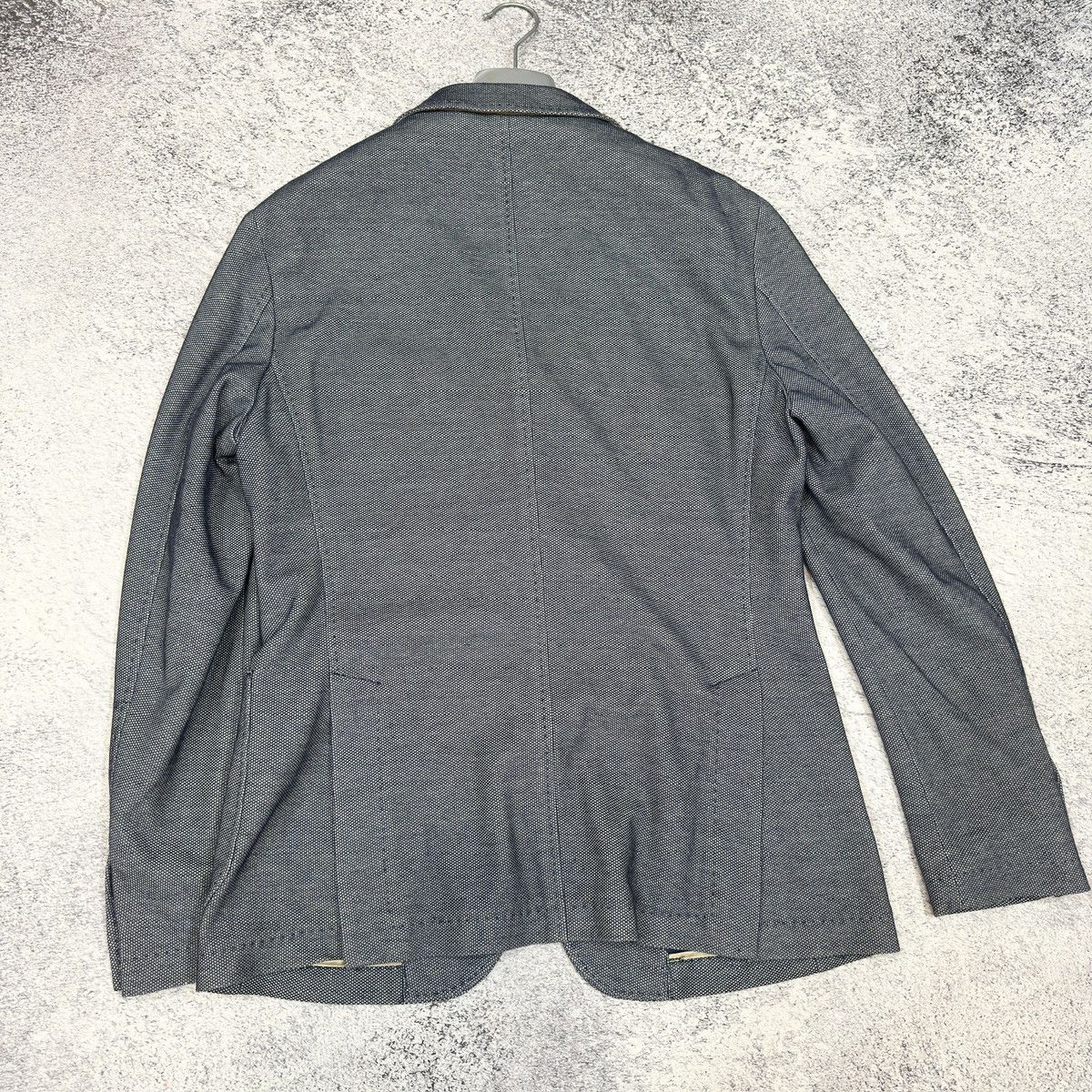 Designer × Paoloni Paoloni Mens Light Blue Jersey Jacket Blazer 52 size Size 52R - 8 Thumbnail