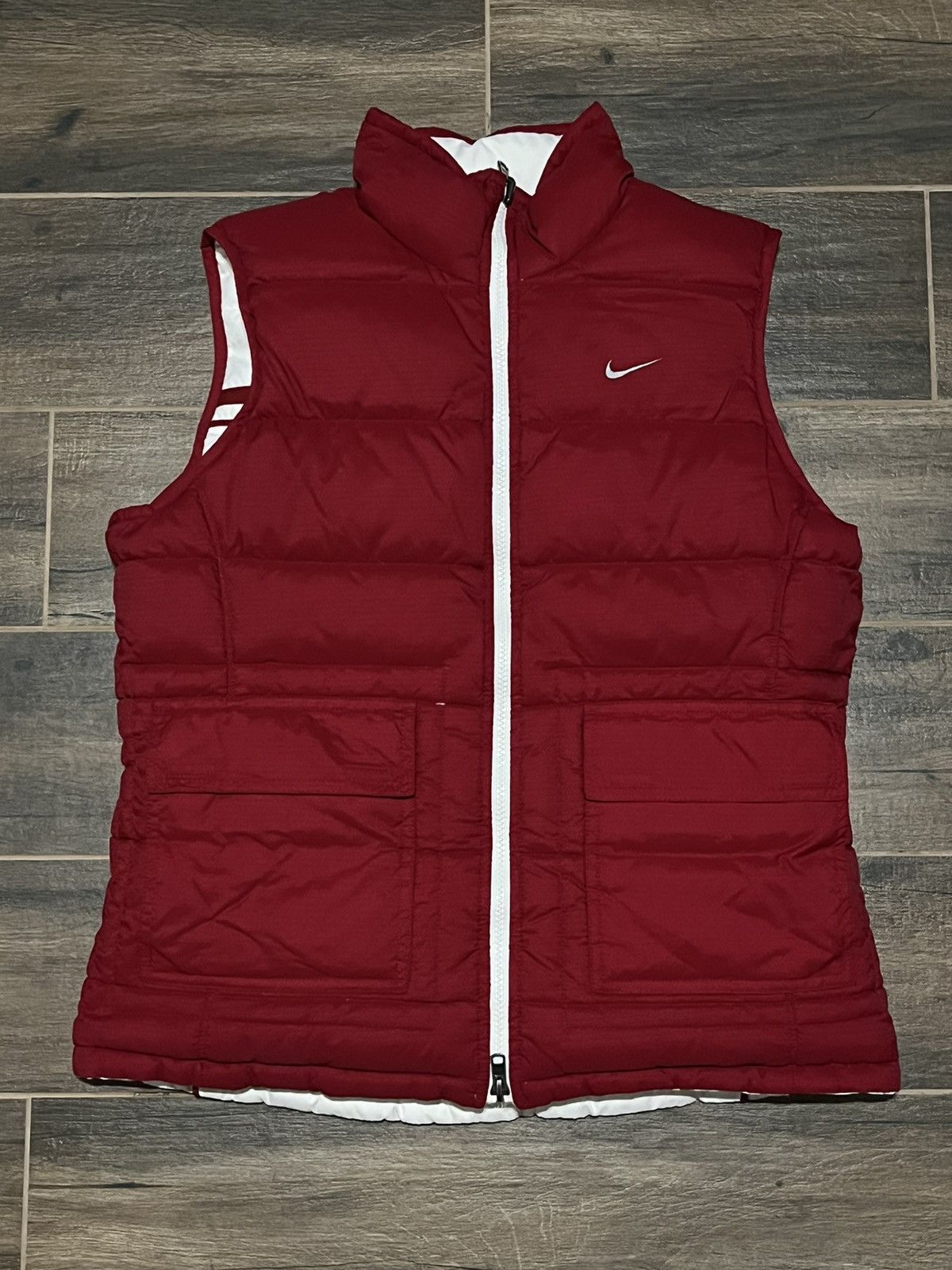 Nike × Vintage 90’s Nike puffer reversible vest goose down Size US L / EU 52-54 / 3 - 6 Thumbnail