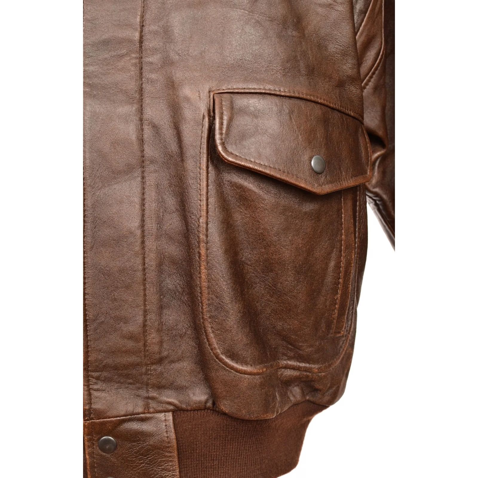 Vintage McDuncan Air Force Brown Leather Aviator Jacket Size 50 Mens Leather Bomber Jacket Brown 50 Vintage? Size US M / EU 48-50 / 2 - 3 Thumbnail