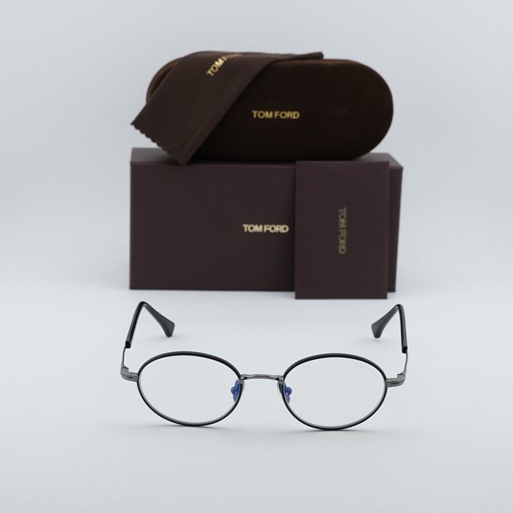 Tom Ford Tom Ford FT5973-B 020 Eyeglasses Grey 49mm Oval Frame Size ONE SIZE - 2 Thumbnail