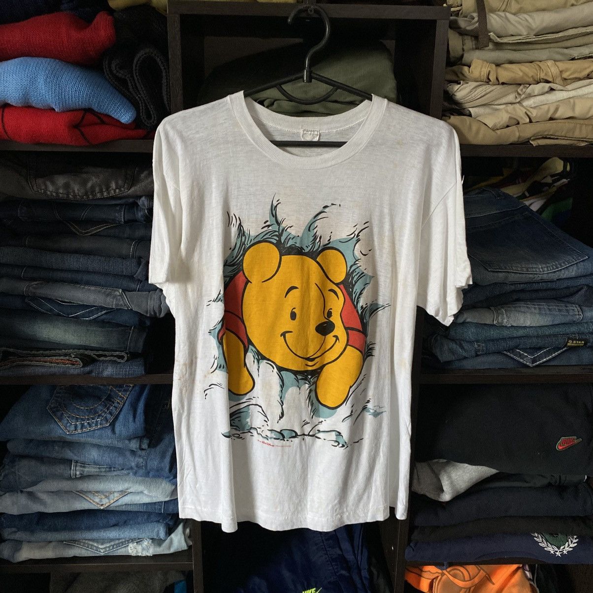 Disney Vintage Disney Winnie The Pooh 1986 big logo cartoon tee Size US M / EU 48-50 / 2 - 1 Thumbnail