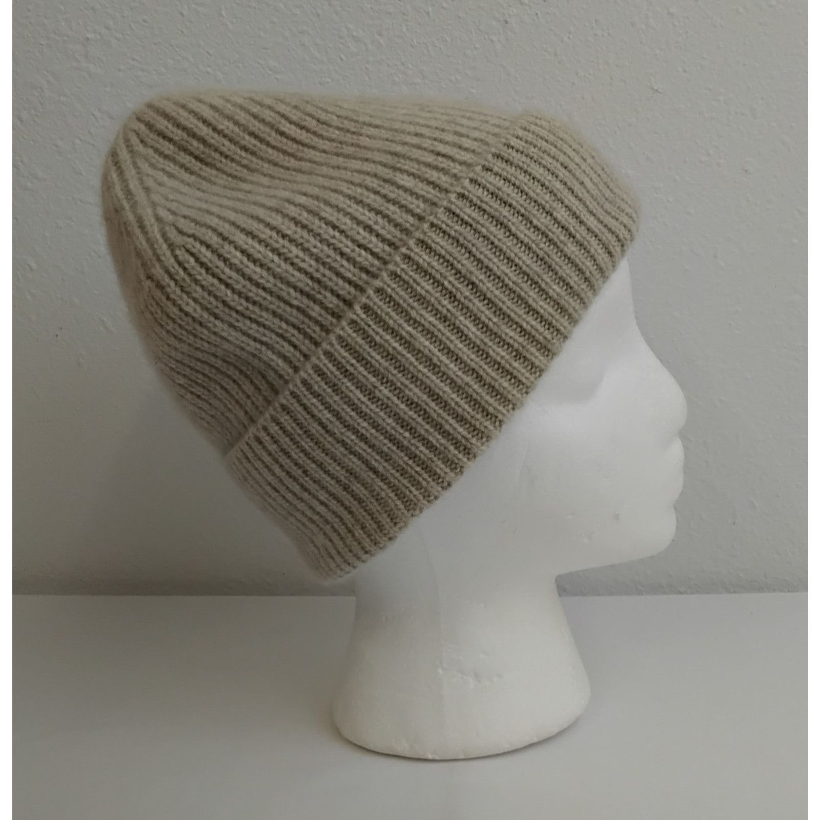 J.Crew J. Crew Cashmere Rib-Knit Beanie One Size Oatmeal Beige Size ONE SIZE - 2 Thumbnail