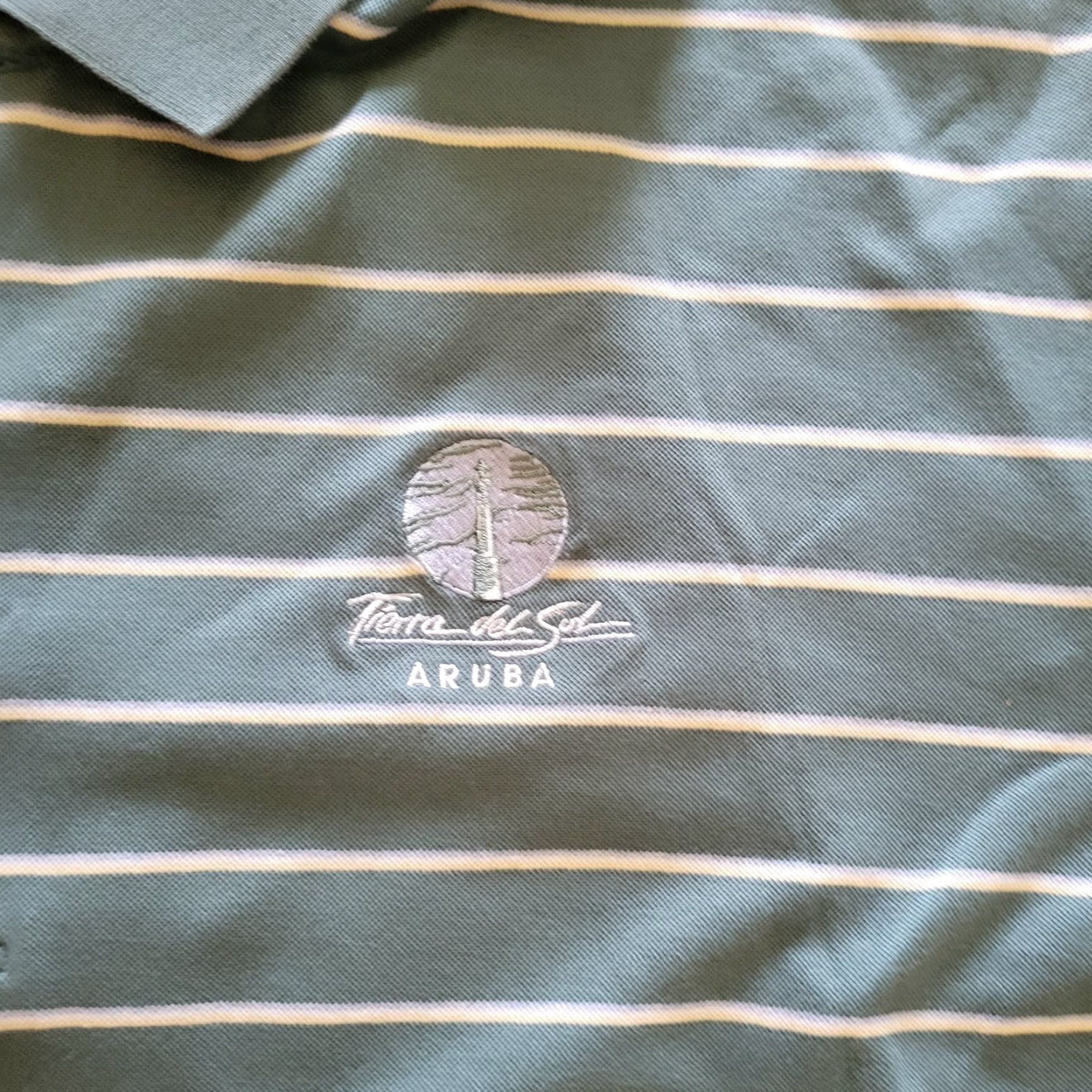Vintage VINTAGE? No — Fairway & Greene Polo Shirt Mens L Green White Striped, Fairway Sol Aruba, Golf Size US L / EU 52-54 / 3 - 3 Thumbnail