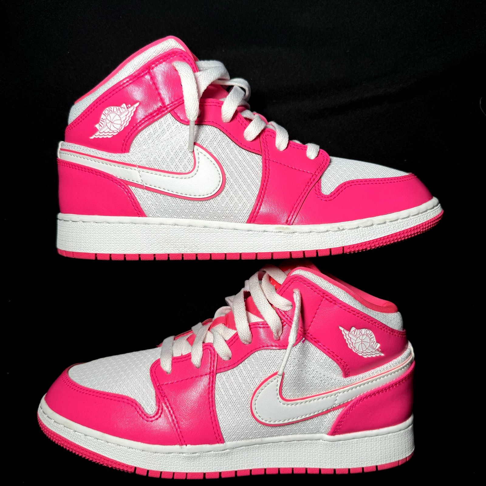 Jordan Brand × Nike Size 7 - Nike Air Jordan 1 Mid GS Hyper Pink Men's Shoes Size US 7 / EU 40 - 2 Thumbnail