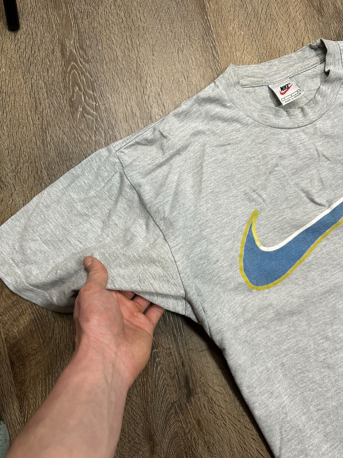 Nike × Vintage Nike Vintage Big Swoosh T-Shirt Y2K Size US M / EU 48-50 / 2 - 3 Thumbnail