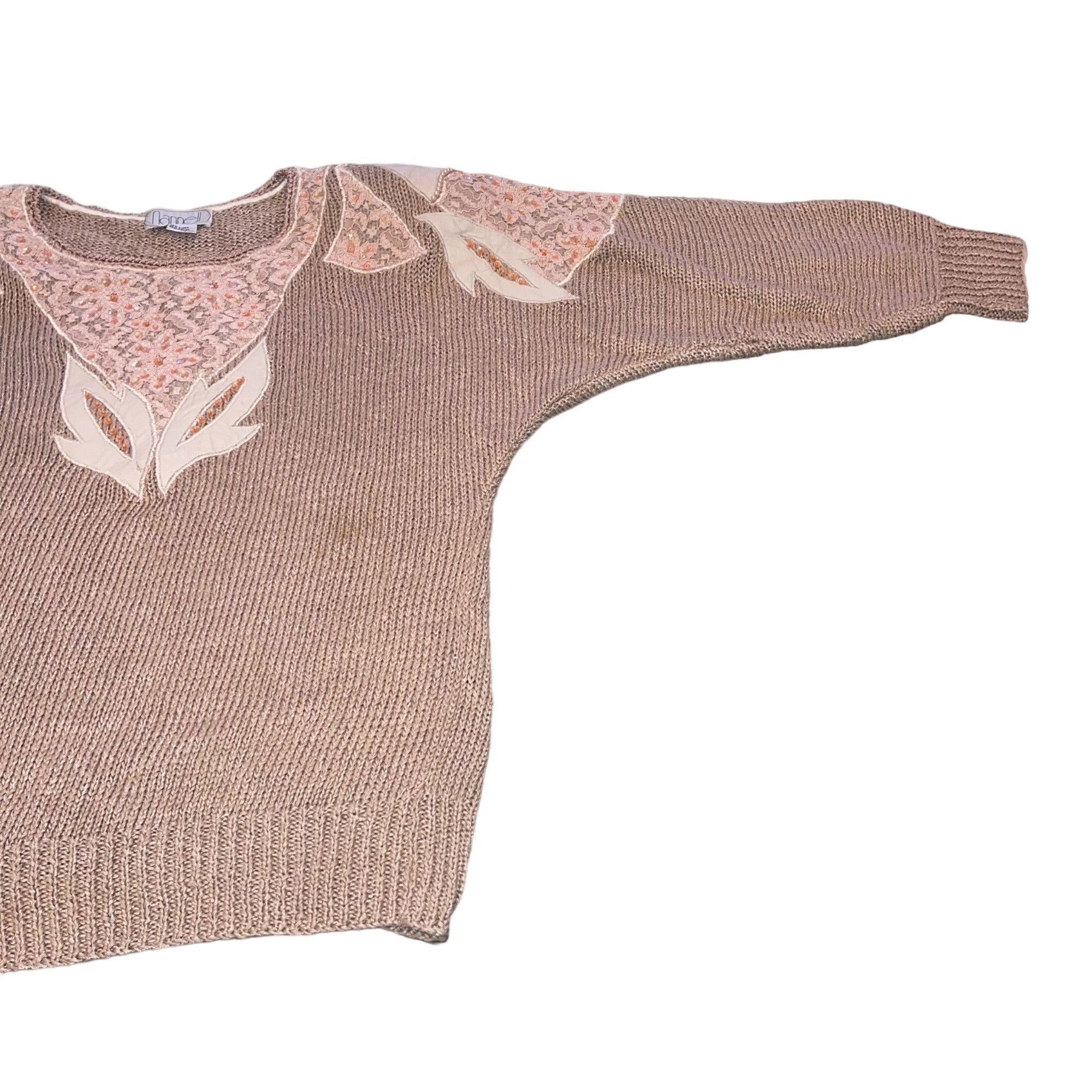 Vintage Nannell Vintage Womens Sweater Size Large Tan Size L / US 10 / IT 46 - 7 Thumbnail