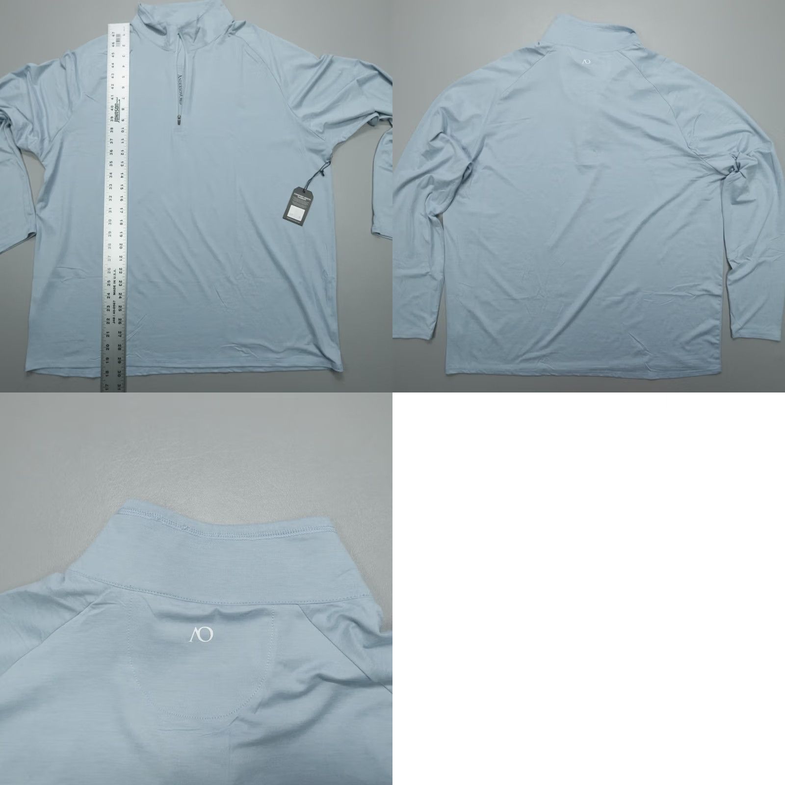 JW Anderson Anderson Ord Aegon Pullover 1/4 Zip Men's 2XL Blue Fog Lightweight Shirt Long Sleeve Mock Neck Logo 90s Sports Tee? Size US XXL / EU 58 / 5 - 8 Thumbnail