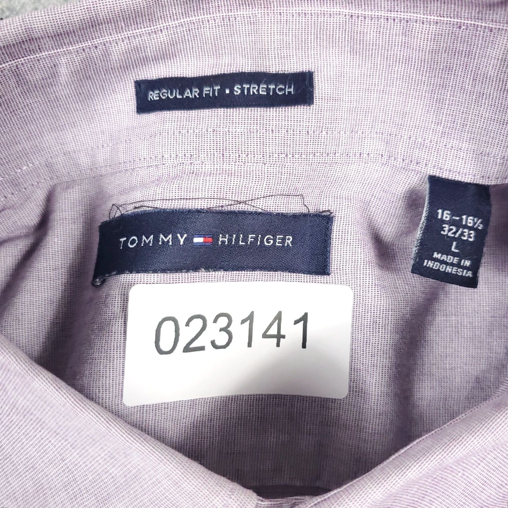 Tommy Hilfiger VINTAGE Tommy Hilfiger Shirt Mens Large Purple Casual Button-Up Long Sleeve Size US L / EU 52-54 / 3 - 6 Thumbnail