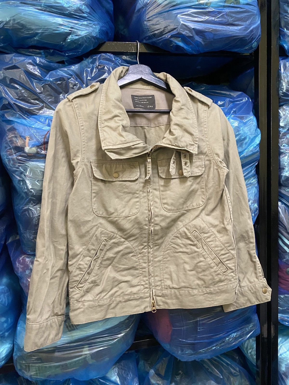 Other IENA Paris Khaki Military-Style Lightweight Utility Jacket Size S / US 4 / IT 40 - 3 Thumbnail